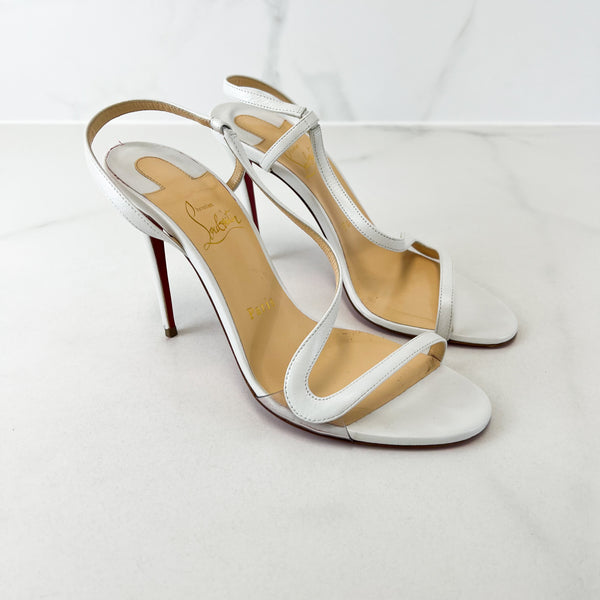 Christian Louboutin Rosalie 100mm White Size 37.5