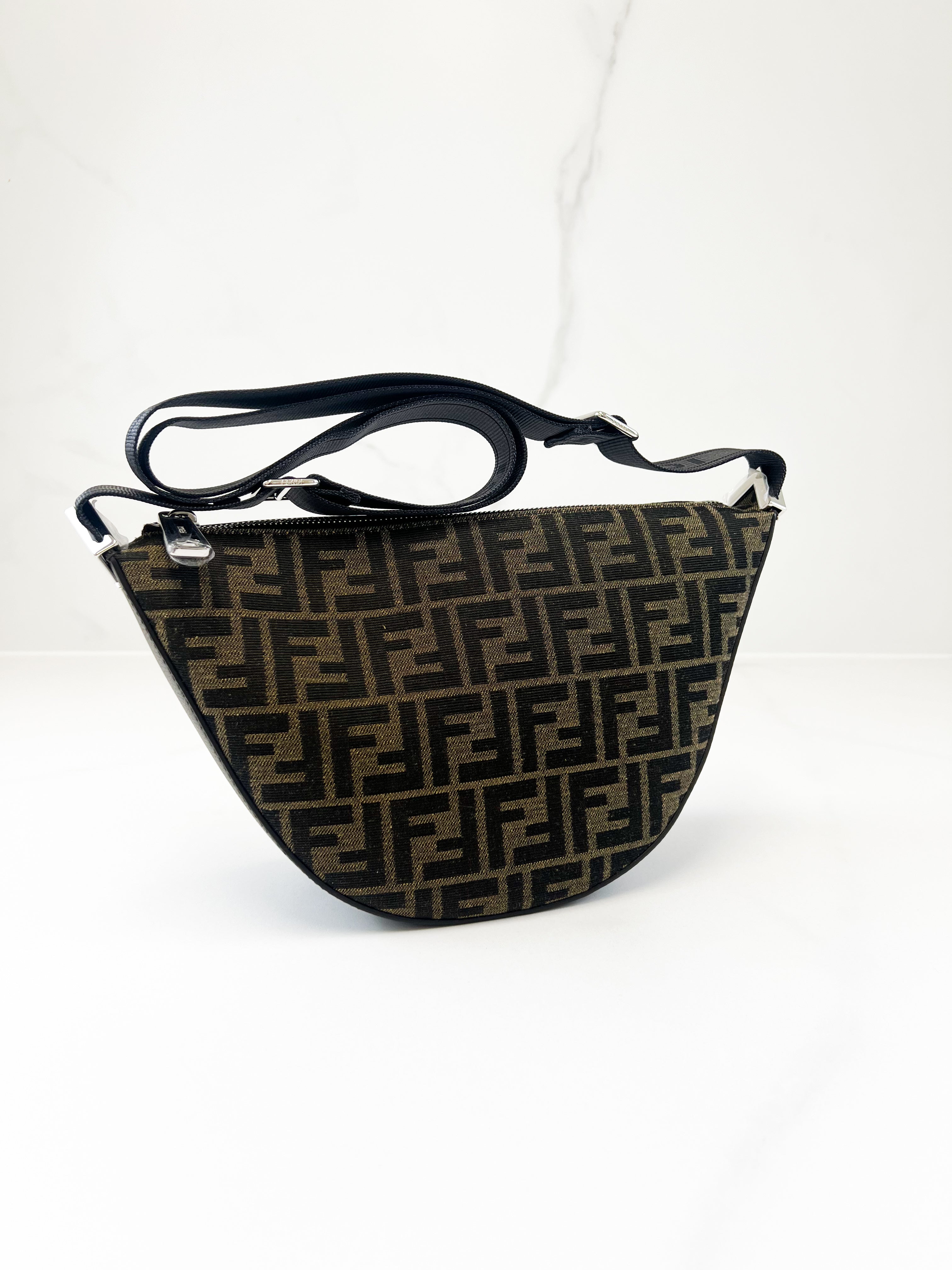 Fendi FF Jacquard Small Melon Bag