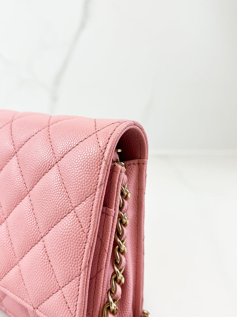 Chanel Pink Caviar CC WOC with GHW