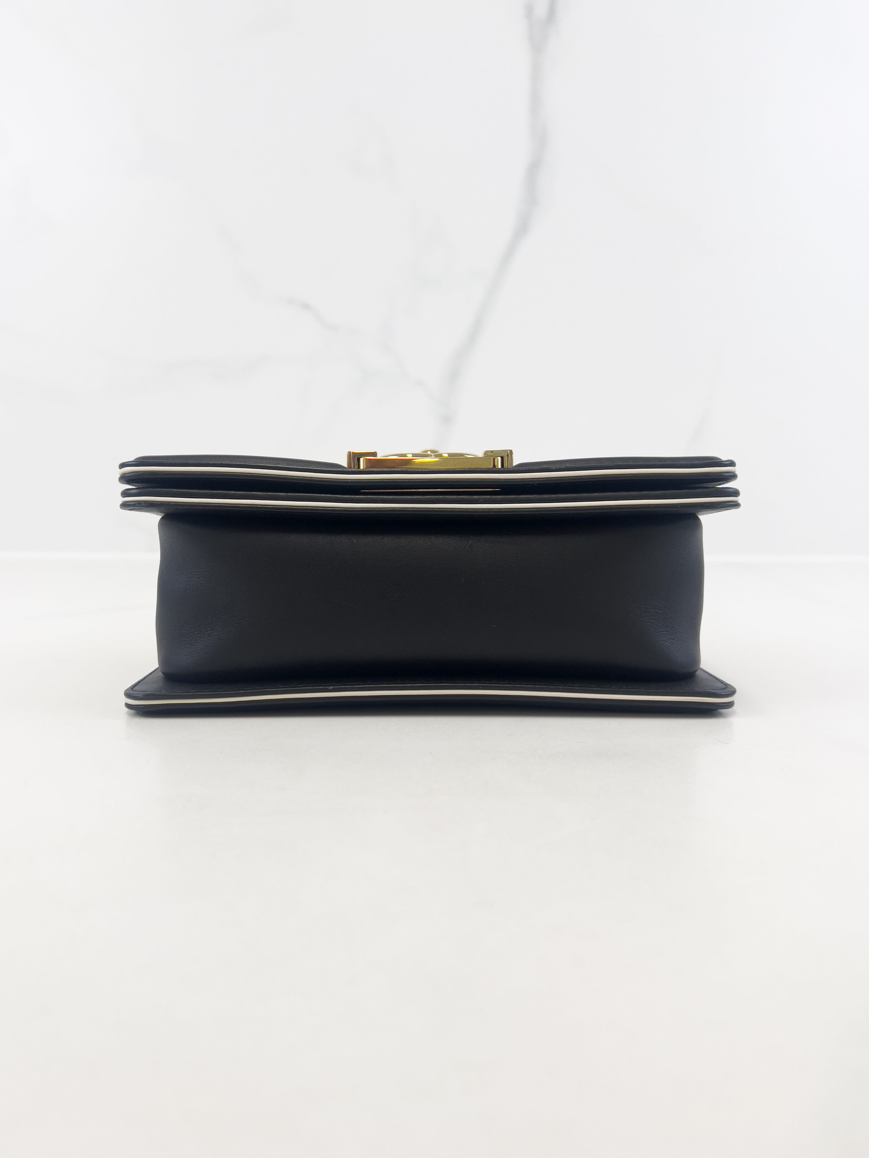 Chanel Top Handle Small Black Boy Bag with GHW