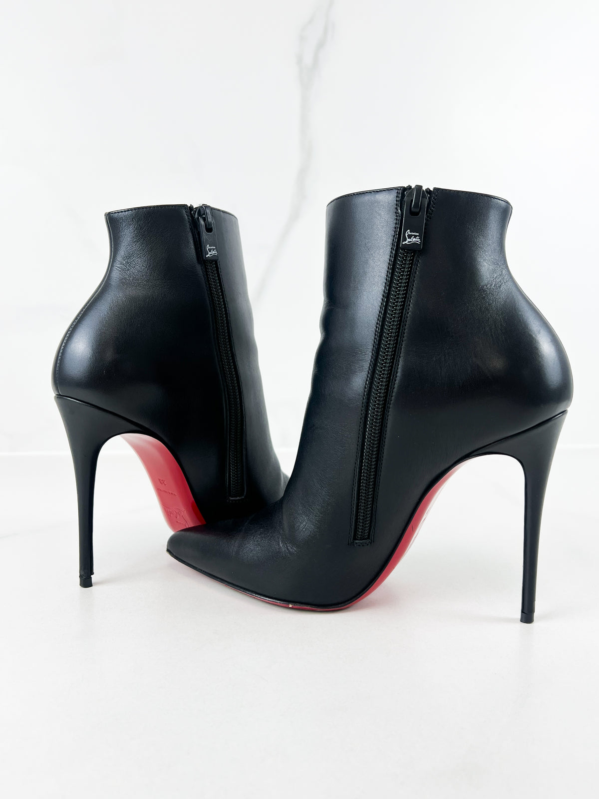 Christian Louboutin So Kate Booty 110mm Calf Leather Ankle Boot Size 38