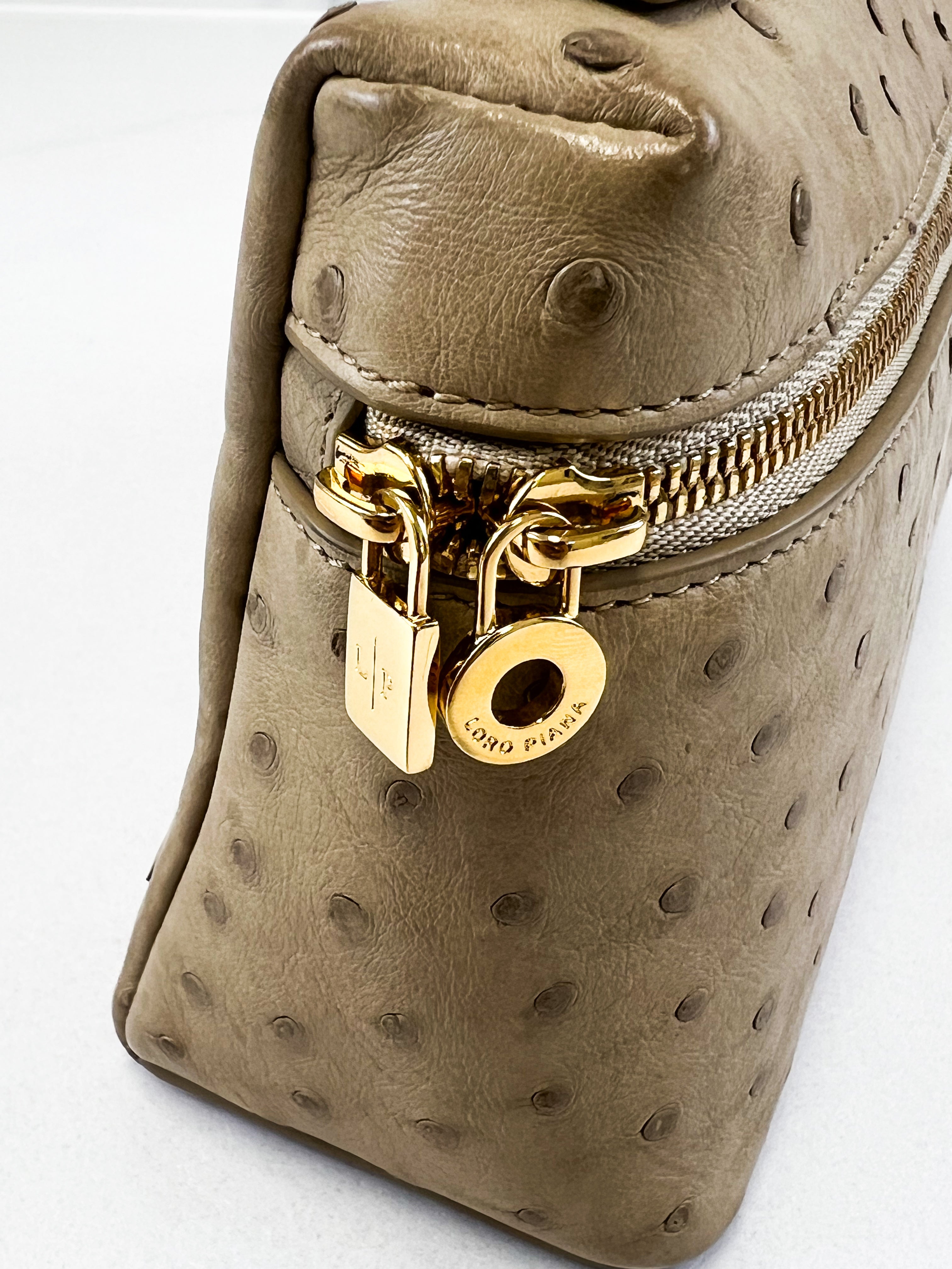 Loro Piana Extra Pocket L19 Ostrich Leather in Orix/Sun Gold