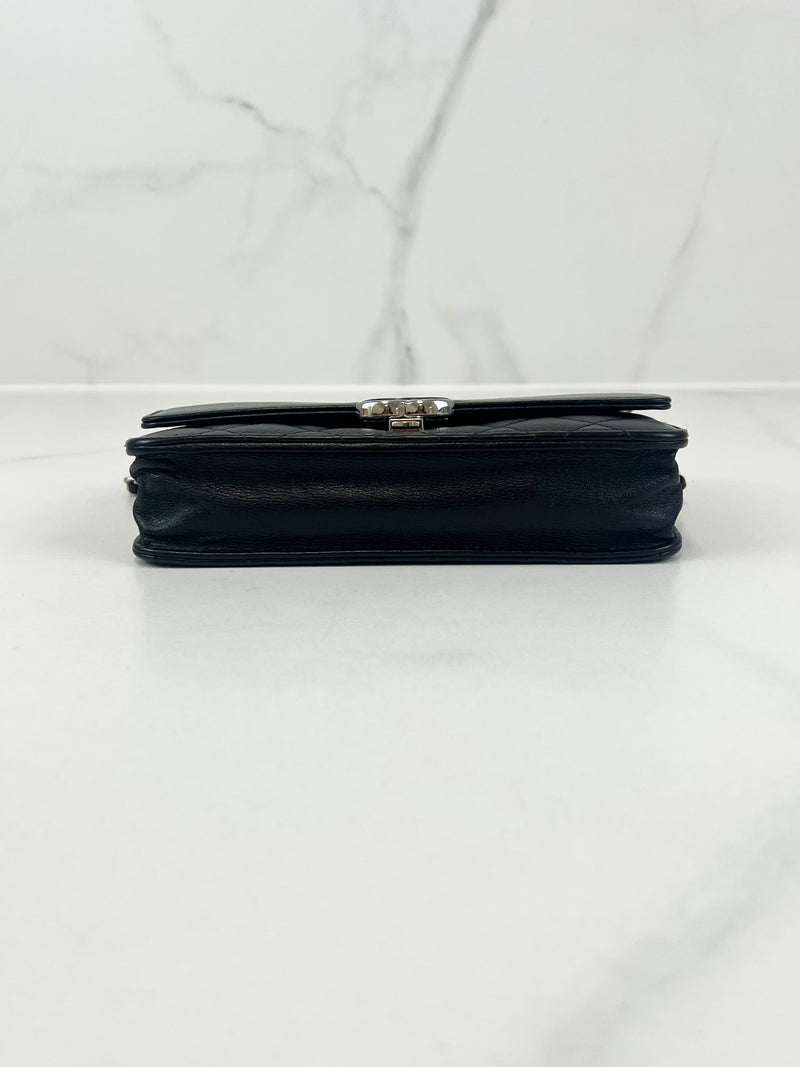 Chanel Black Calfskin CC WOC with SHW