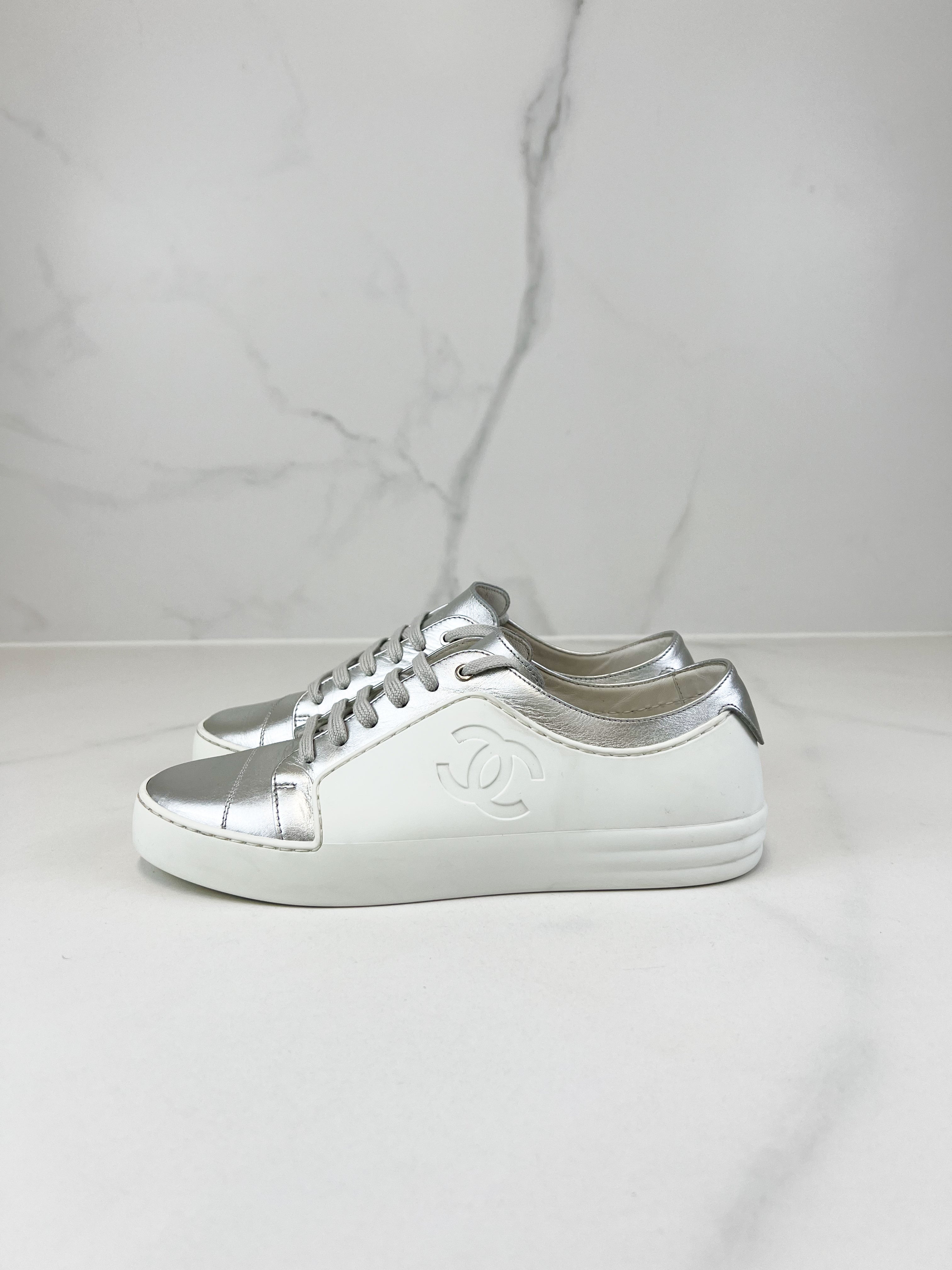 Chanel Low Top CC Sneaker Size 38.5