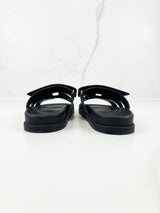 Hermes Chypre Sandals Noir Size 38.5