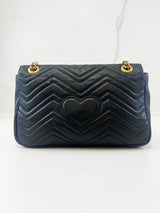 Gucci GG Marmont Matelasse Large Black Flap Shoulder Bag