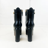 Valentino Black Tan-Go Patent Leather Boots Size 36.5