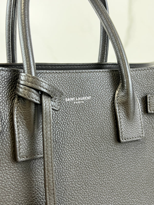 Saint Laurent Baby Sac De Jour in Charcoal Grey