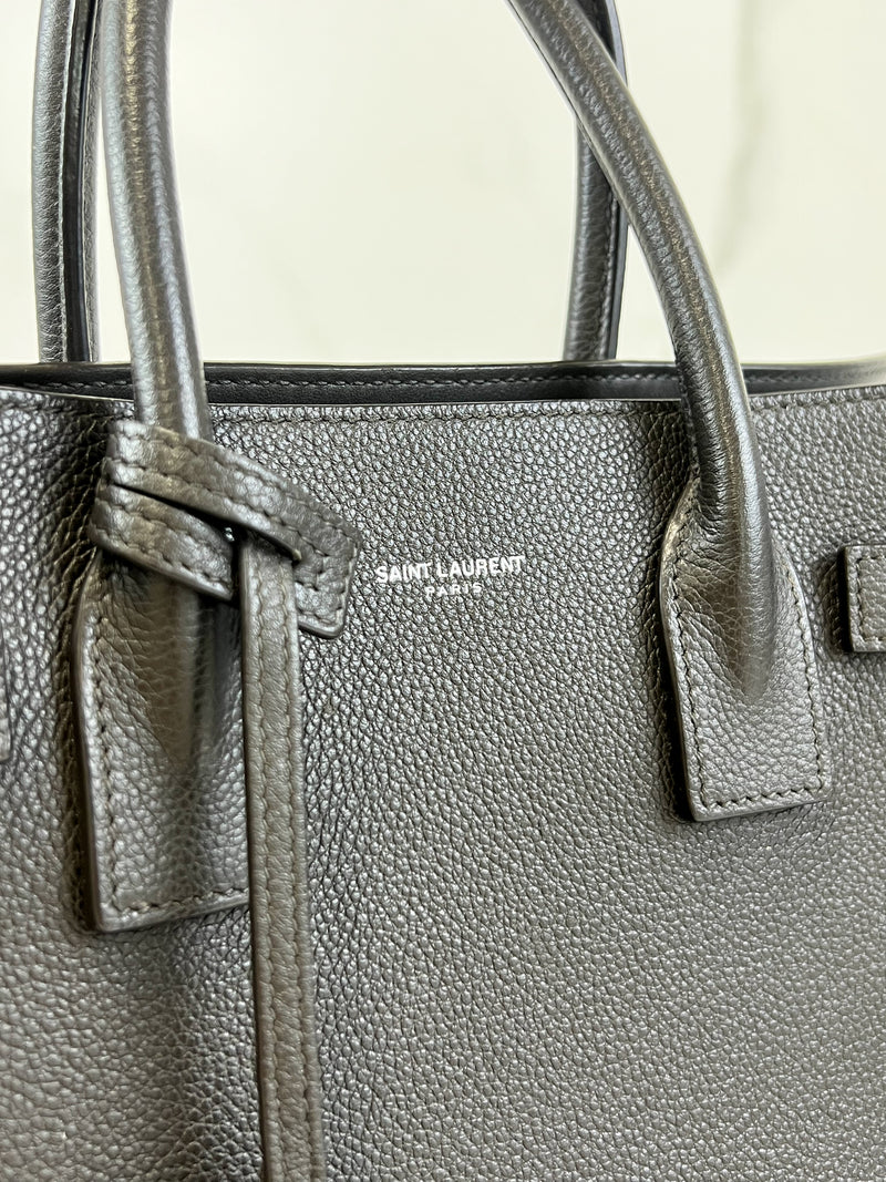 Saint Laurent Baby Sac De Jour in Charcoal Grey