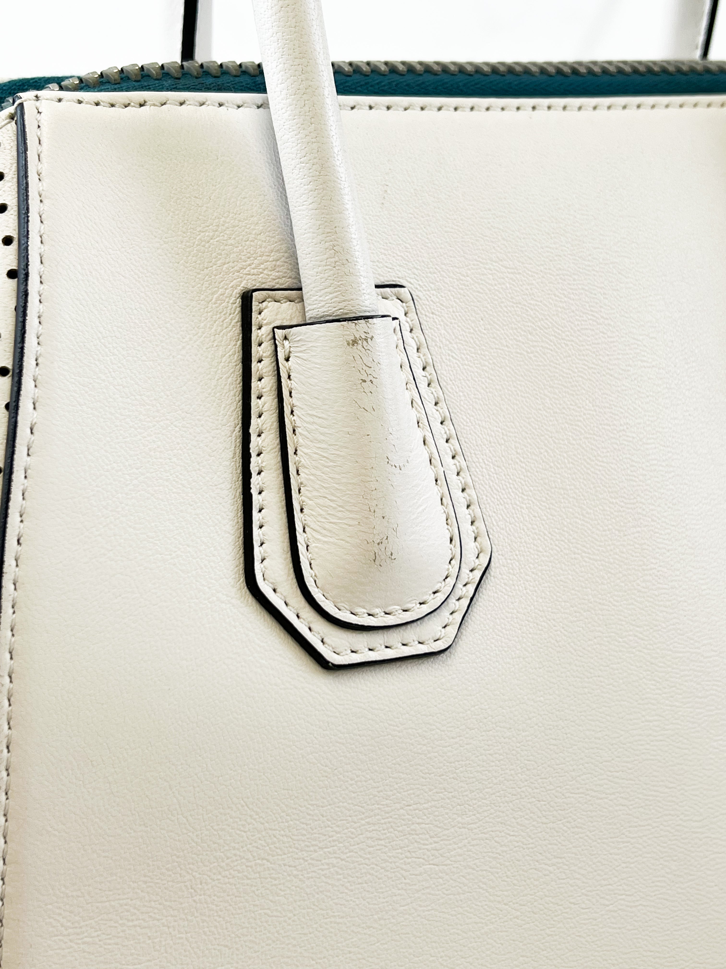 Givenchy Antigona Leather Small White Shoulder Bag