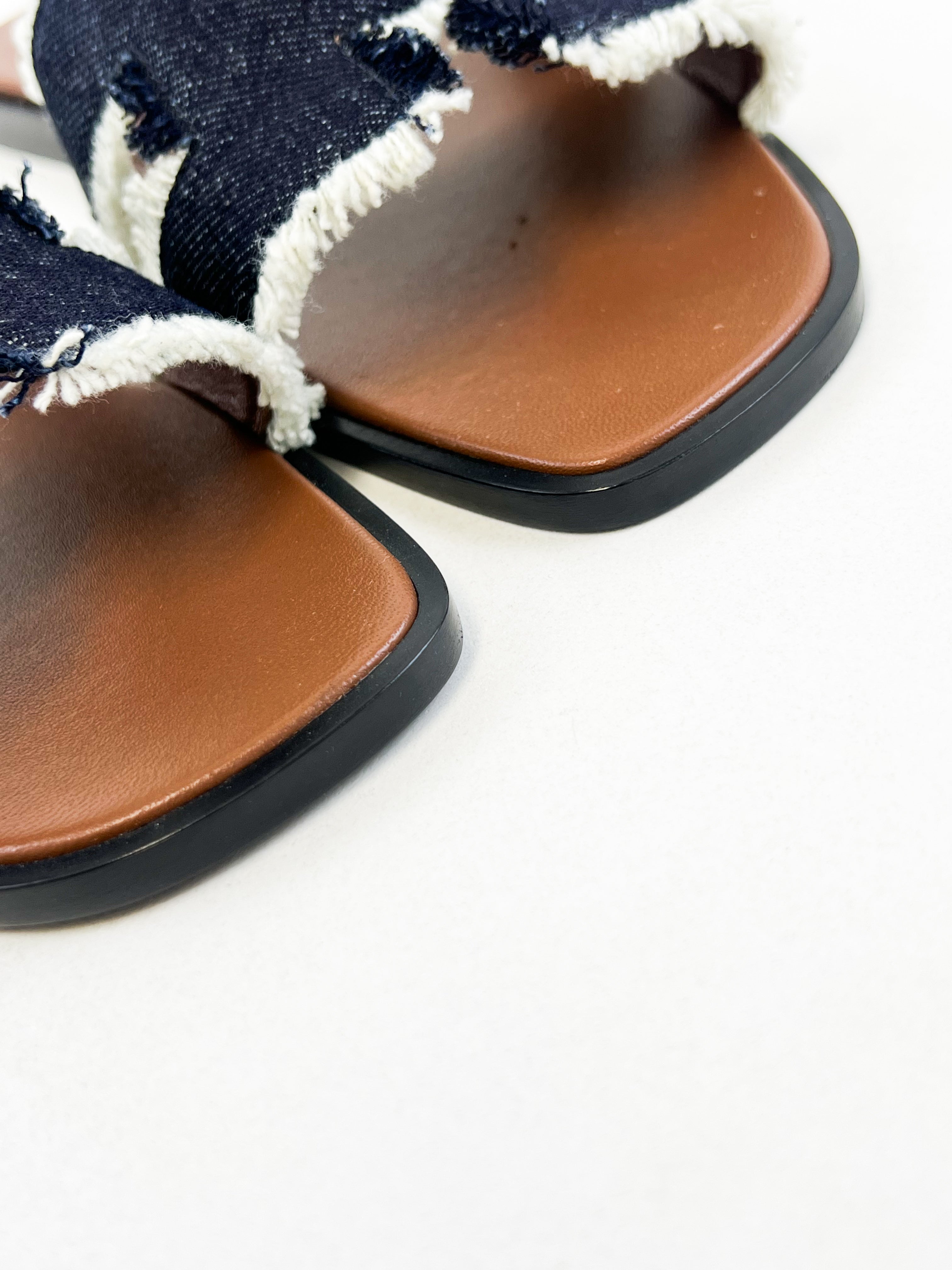 Hermes Oran Sandals Size 38