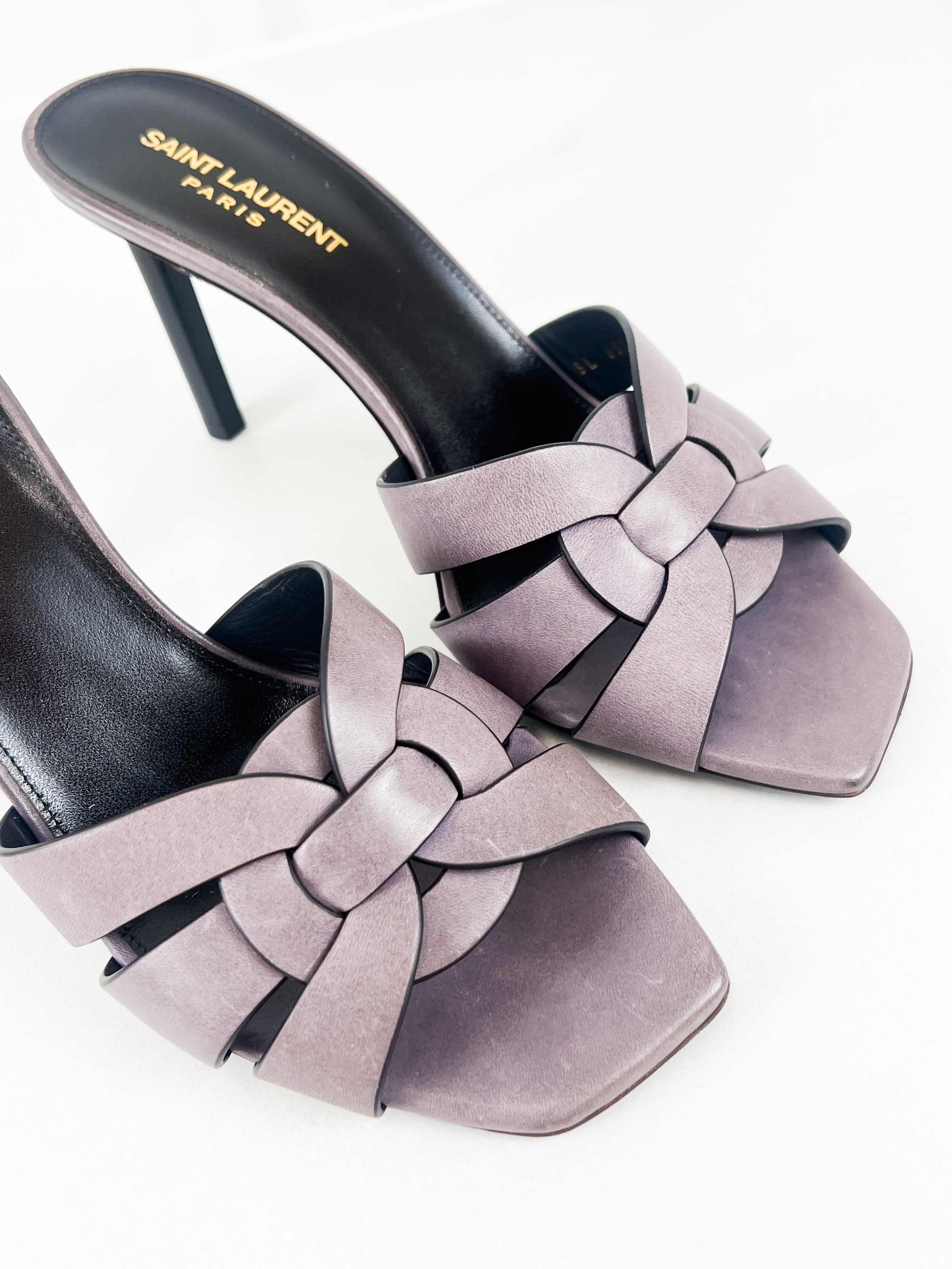 Saint Laurent Purple Tribute Heels in Purple 85mm Size 39