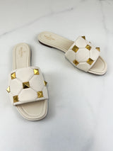 Valentino Roman Stud Nappa Leather Slippers Size 41