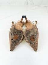 Christian Dior Nude Slingback Pumps Size 39