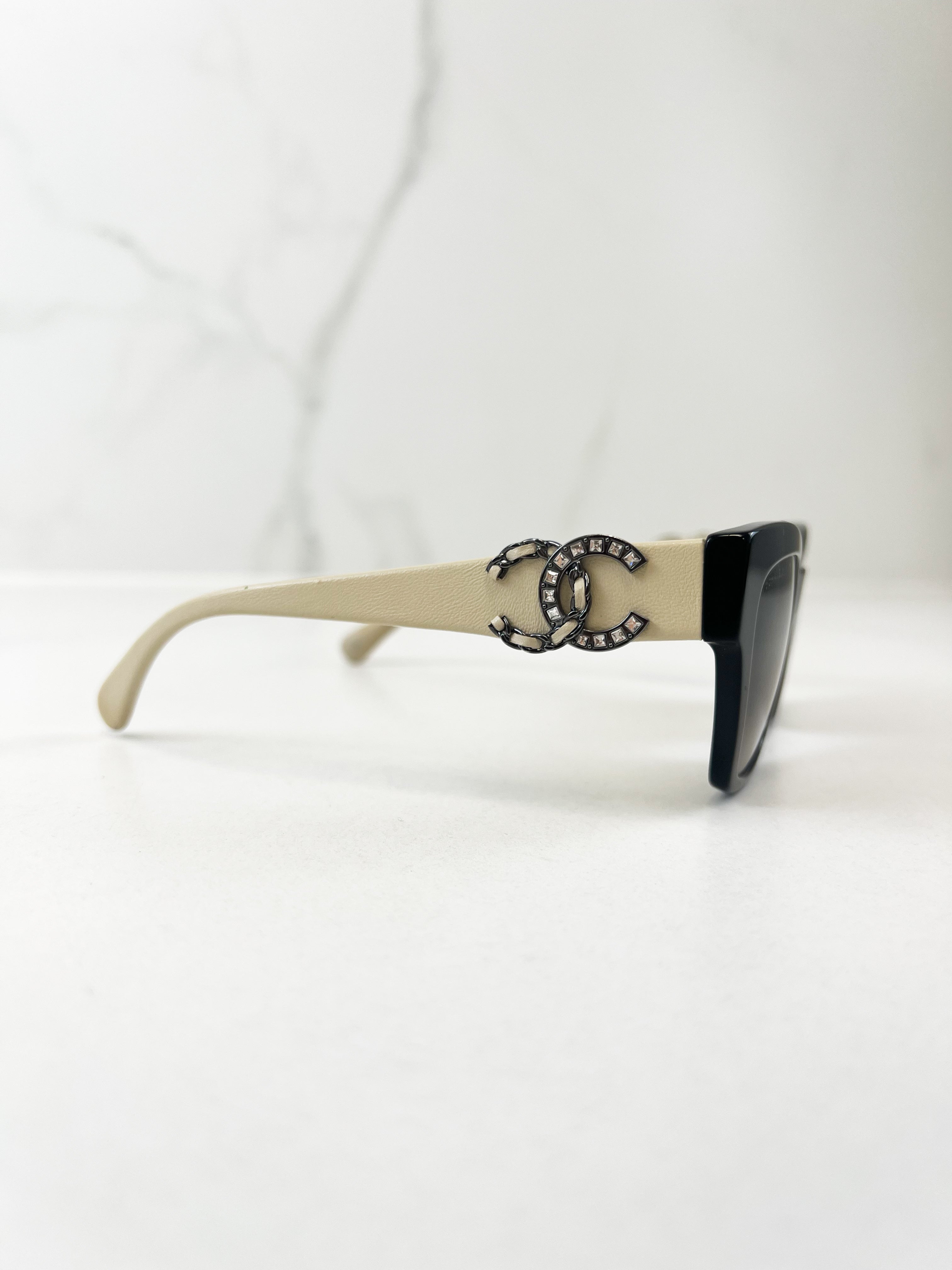 Chanel Acetate Crystal Sunglasses