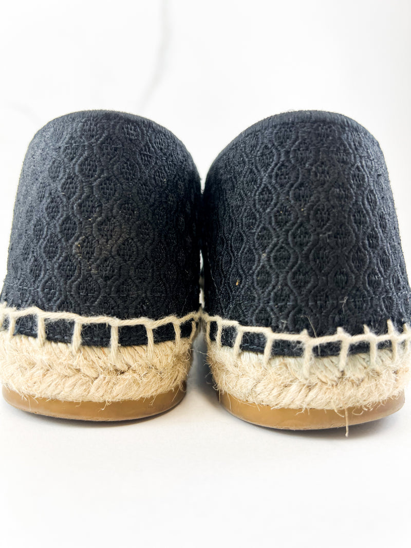 Christian Dior Black Granville Espadrille Size 37