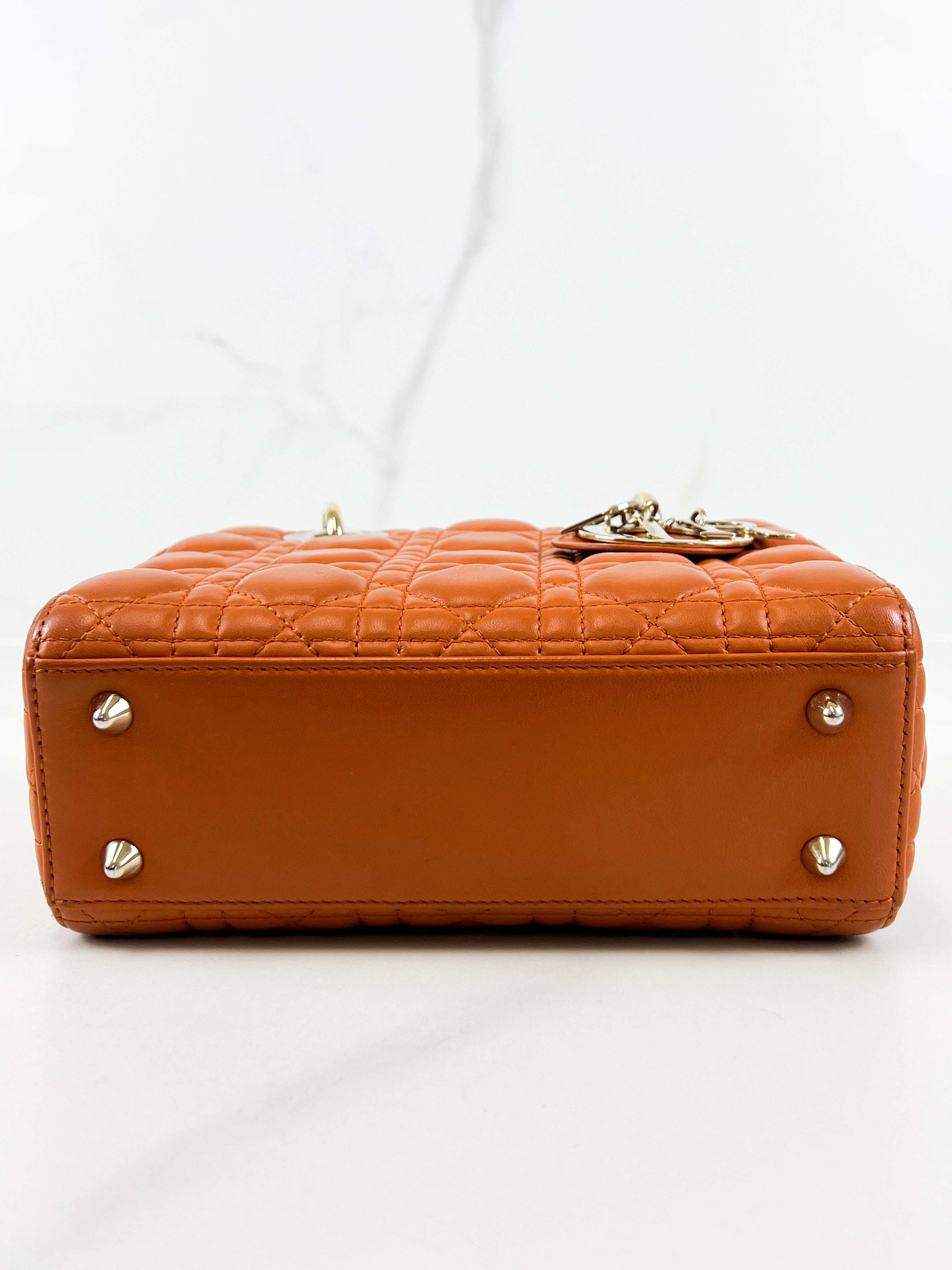 Christian Dior Small Lady Dior In Amber