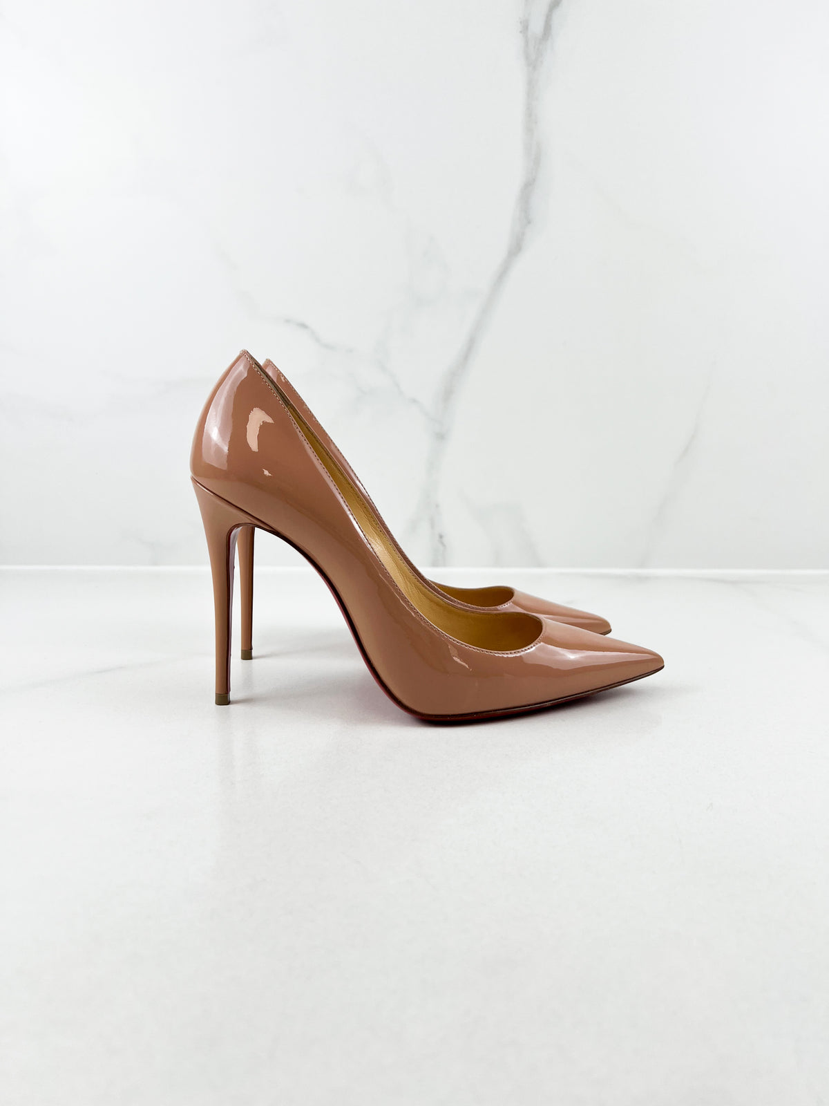 Christian Louboutin Patent Blush Kate 100mm Size 37