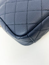 Chanel Camera Leather Navy Crossbody Bag