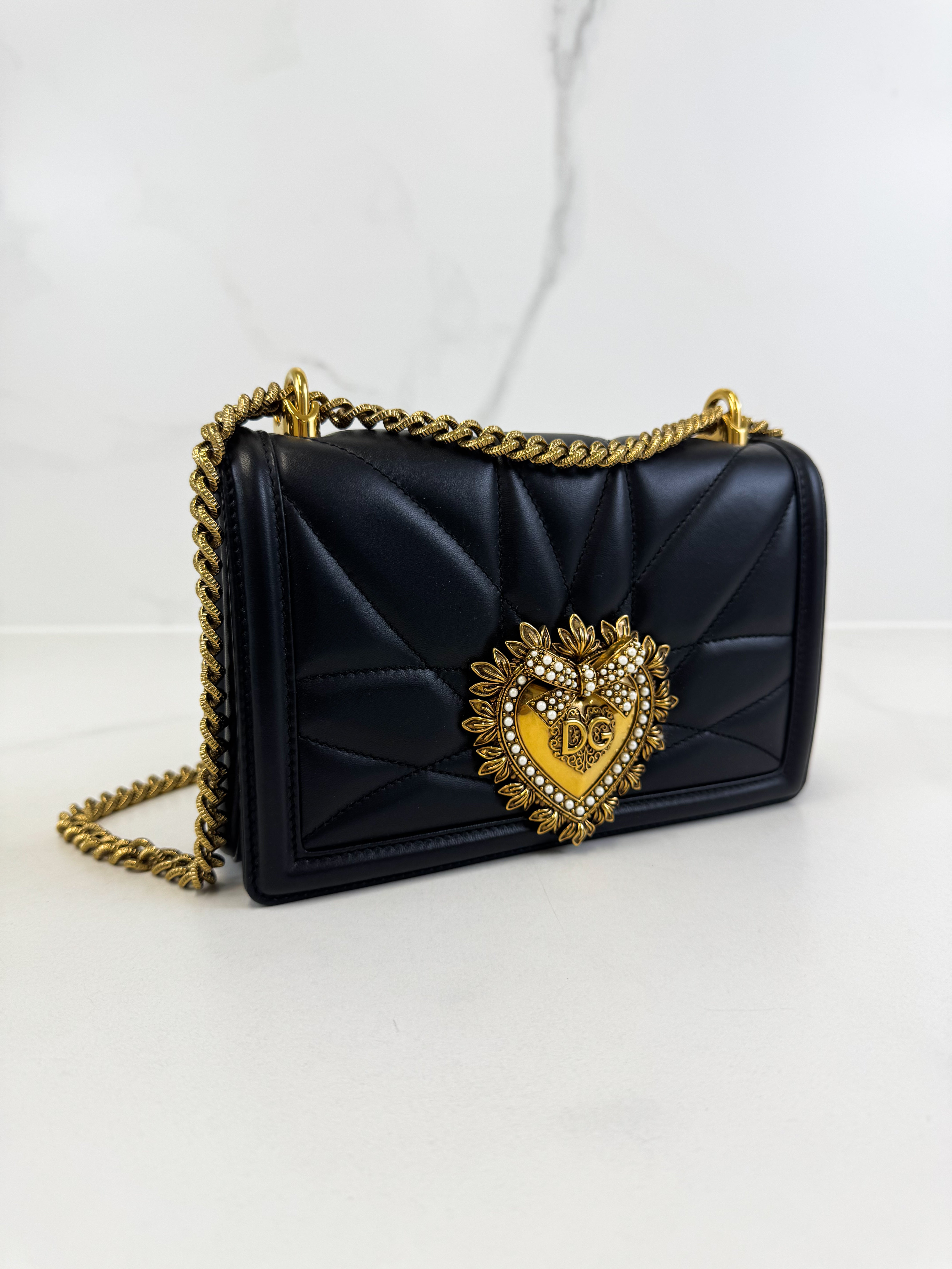 Dolce & Gabbana Medium Calfskin Devotion Shoulder Bag