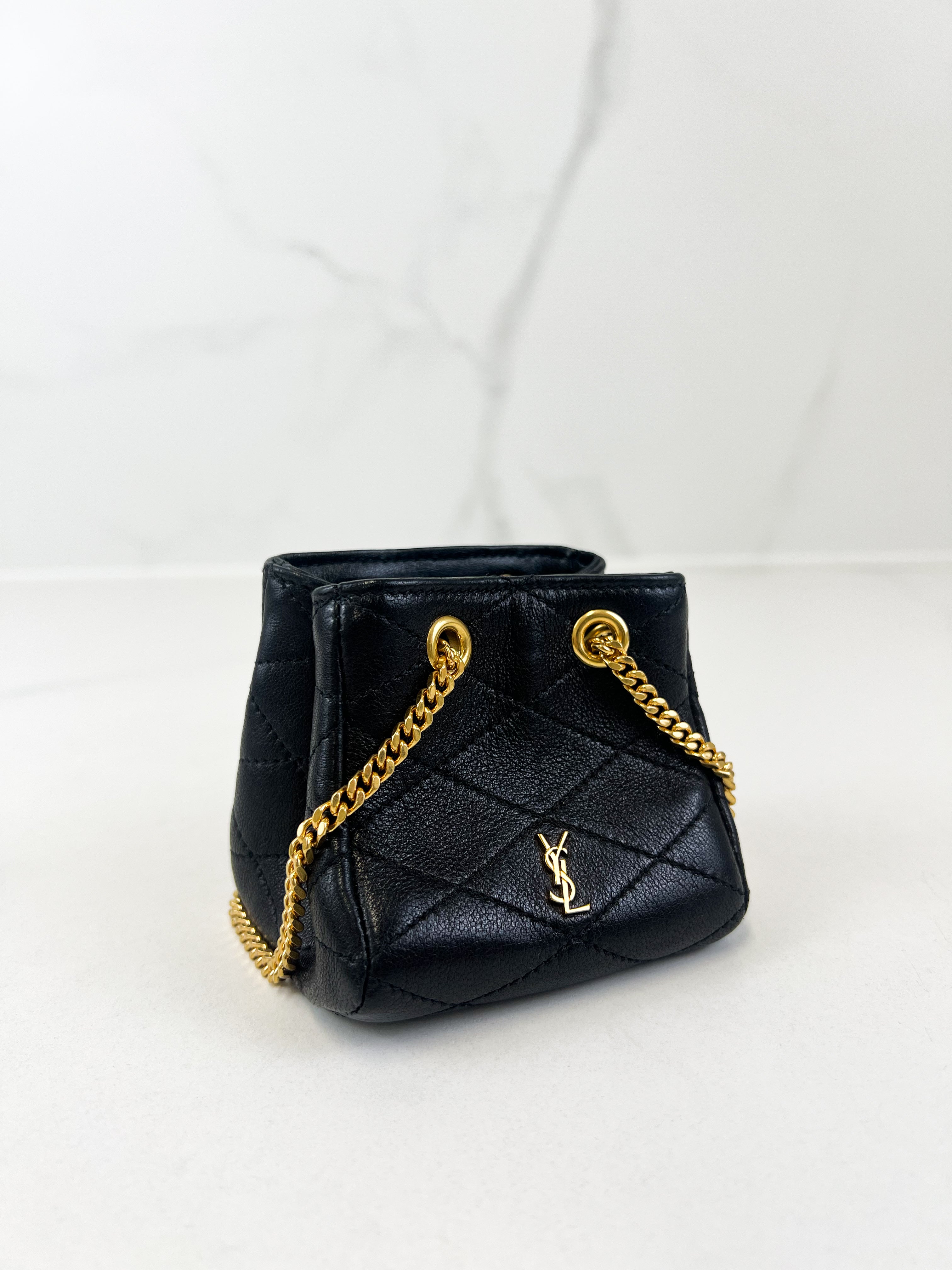 Saint Laurent Quilted Baby Bucket Bag