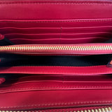 Dolce & Gabbana Leather Pink Zip Around Wallet