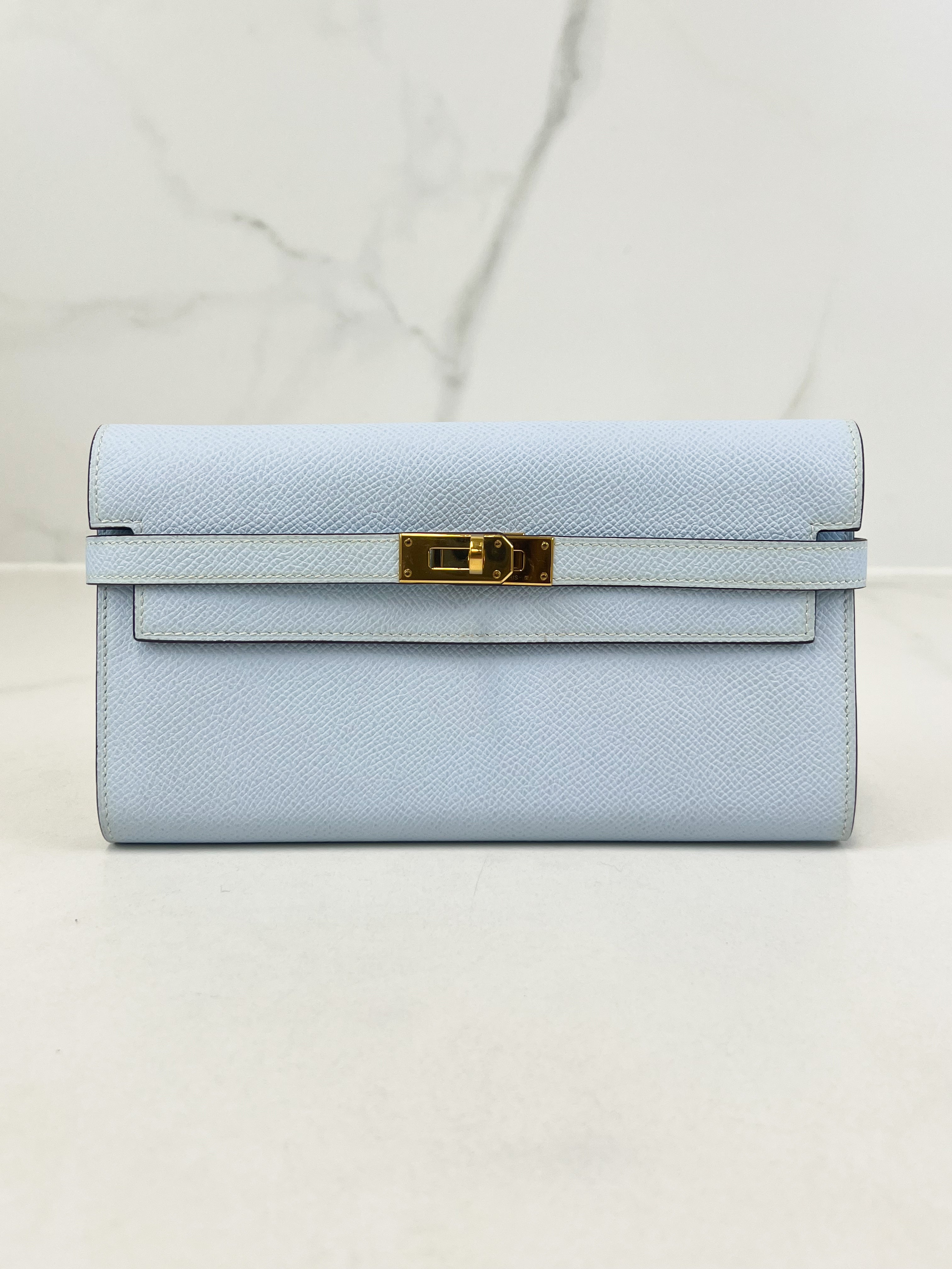 Hermes Kelly To Go Blue Plum with GHW