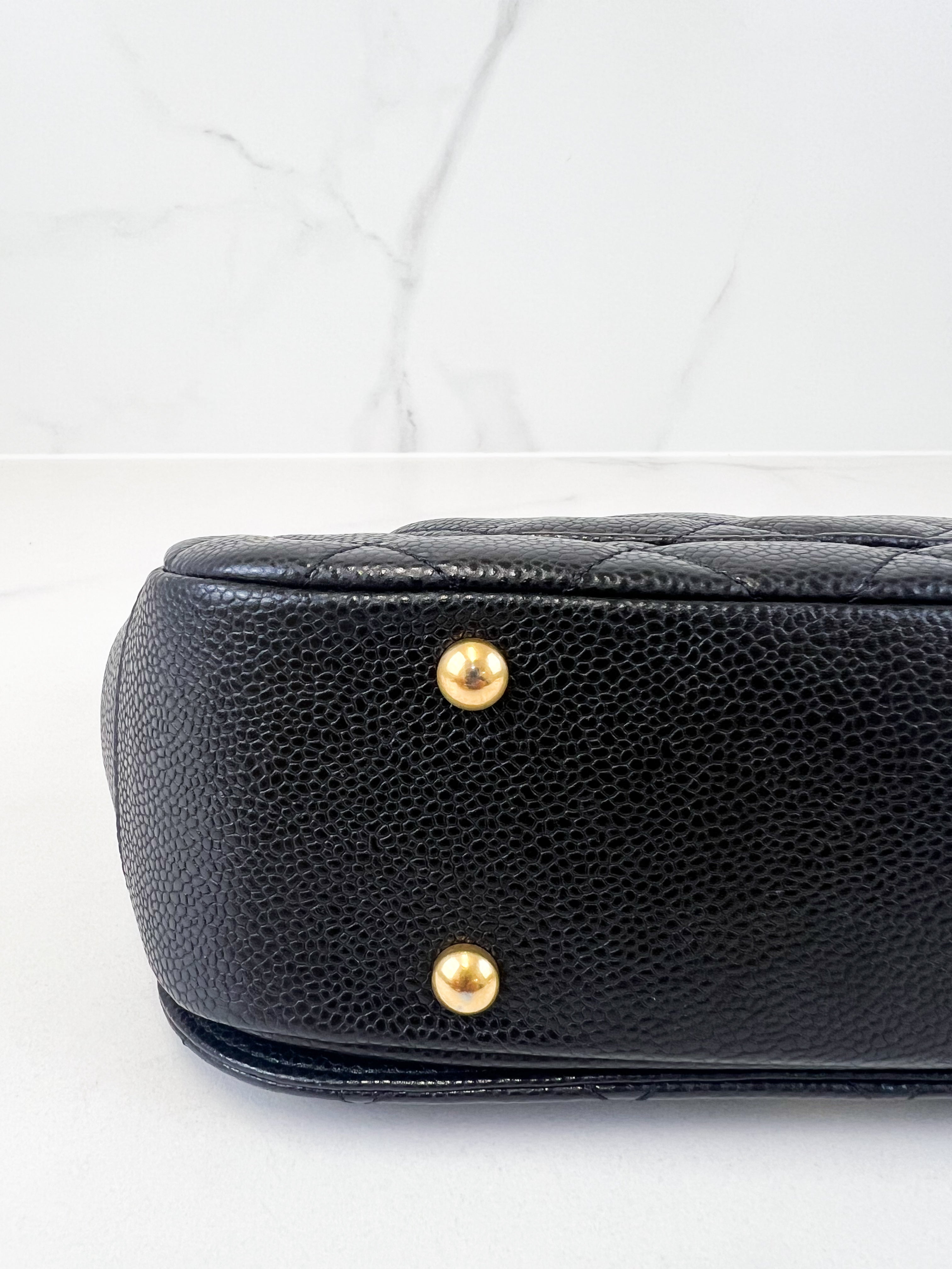 Chanel Caviar Top Handle Flap Shoulder Bag