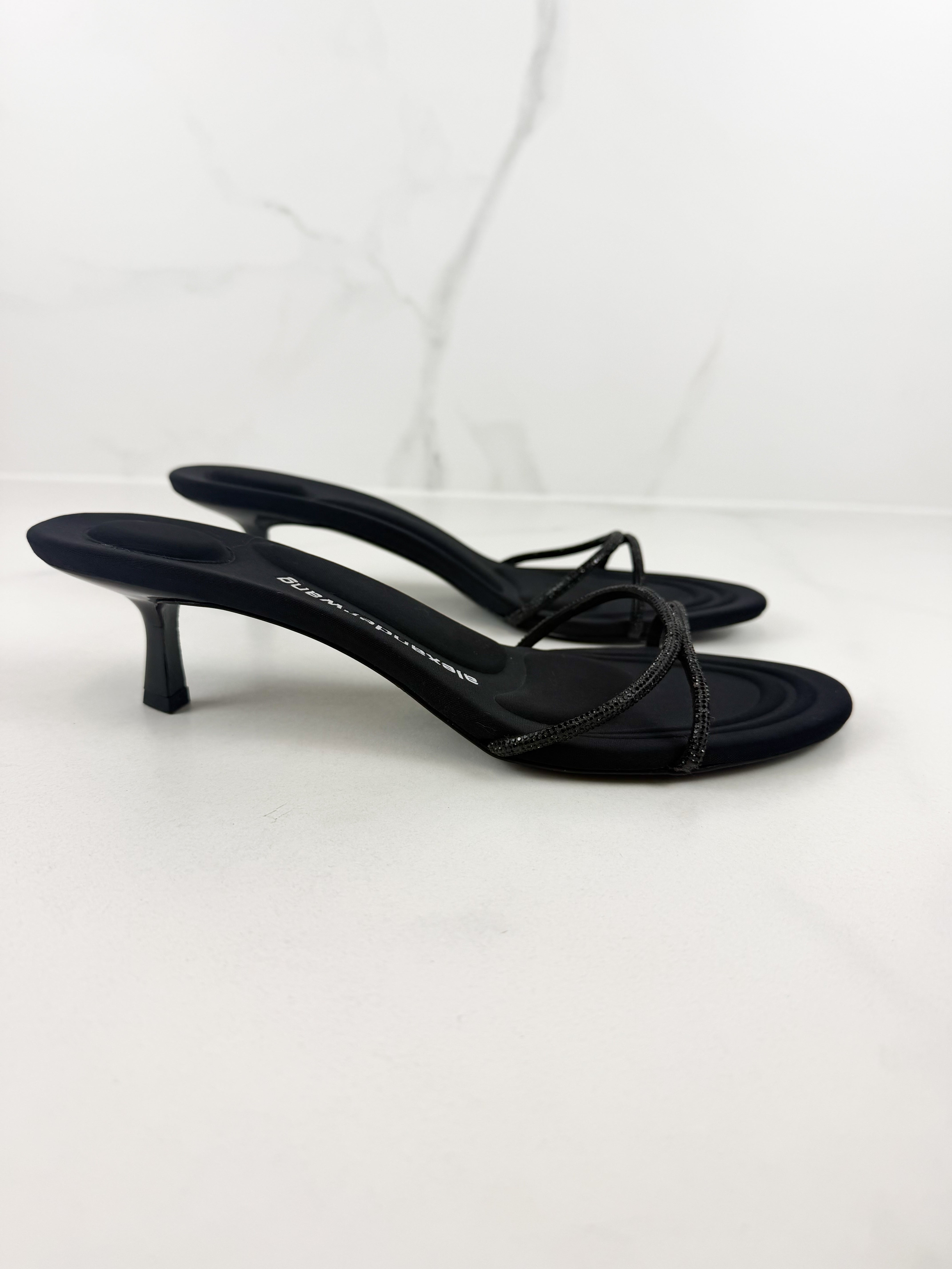 Alexander Wang Dahlia Crystal Kitten Heel Size 41