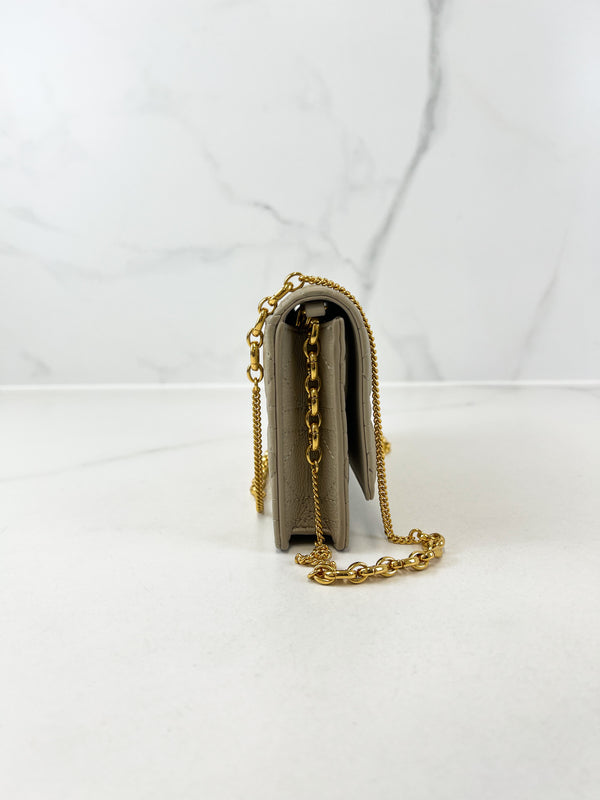 Christian Dior Beige Caro Pouch with Chain