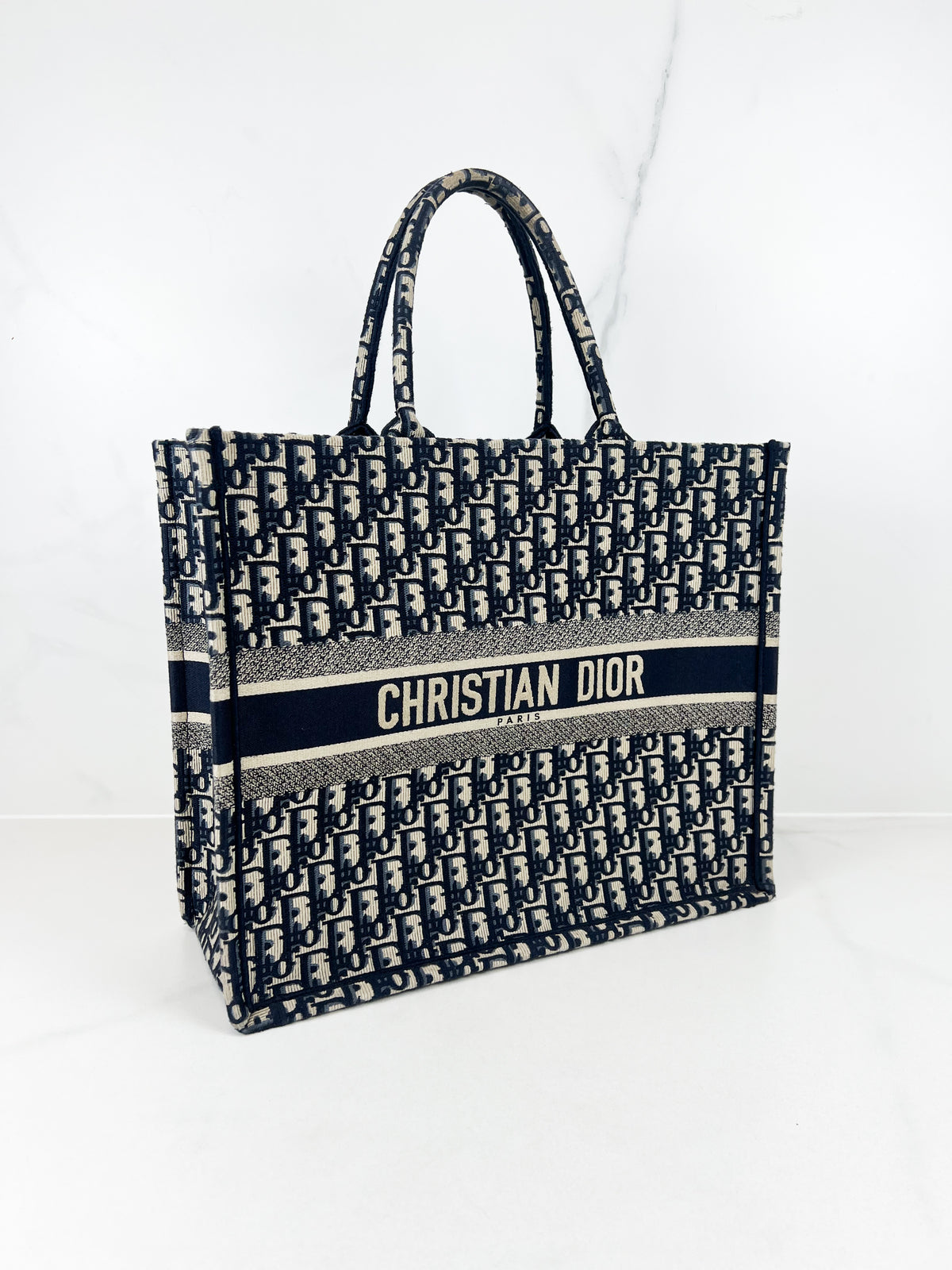 Christian Dior Large Blue Oblique Book Tote