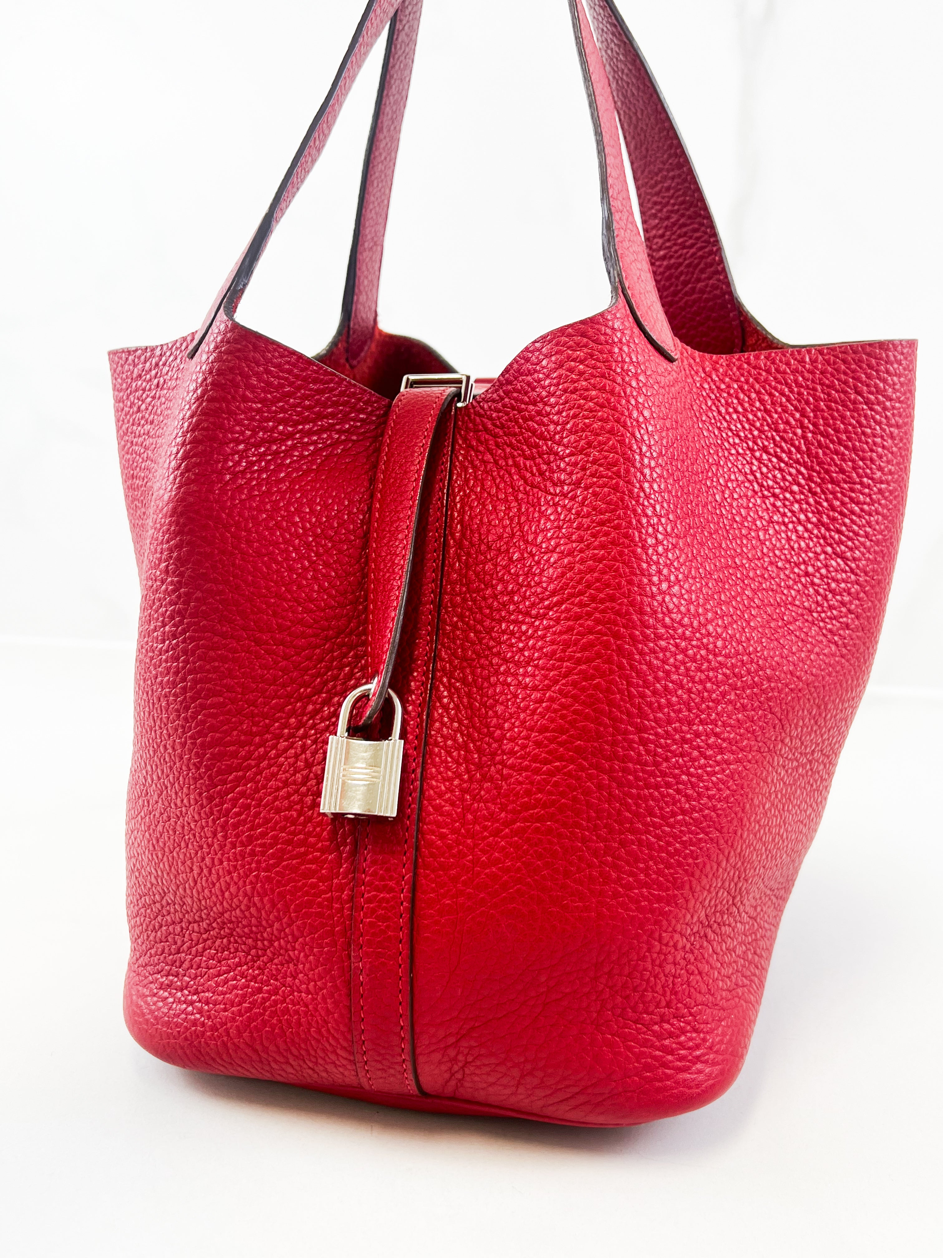 Hermes Picotin 22 Red Leather