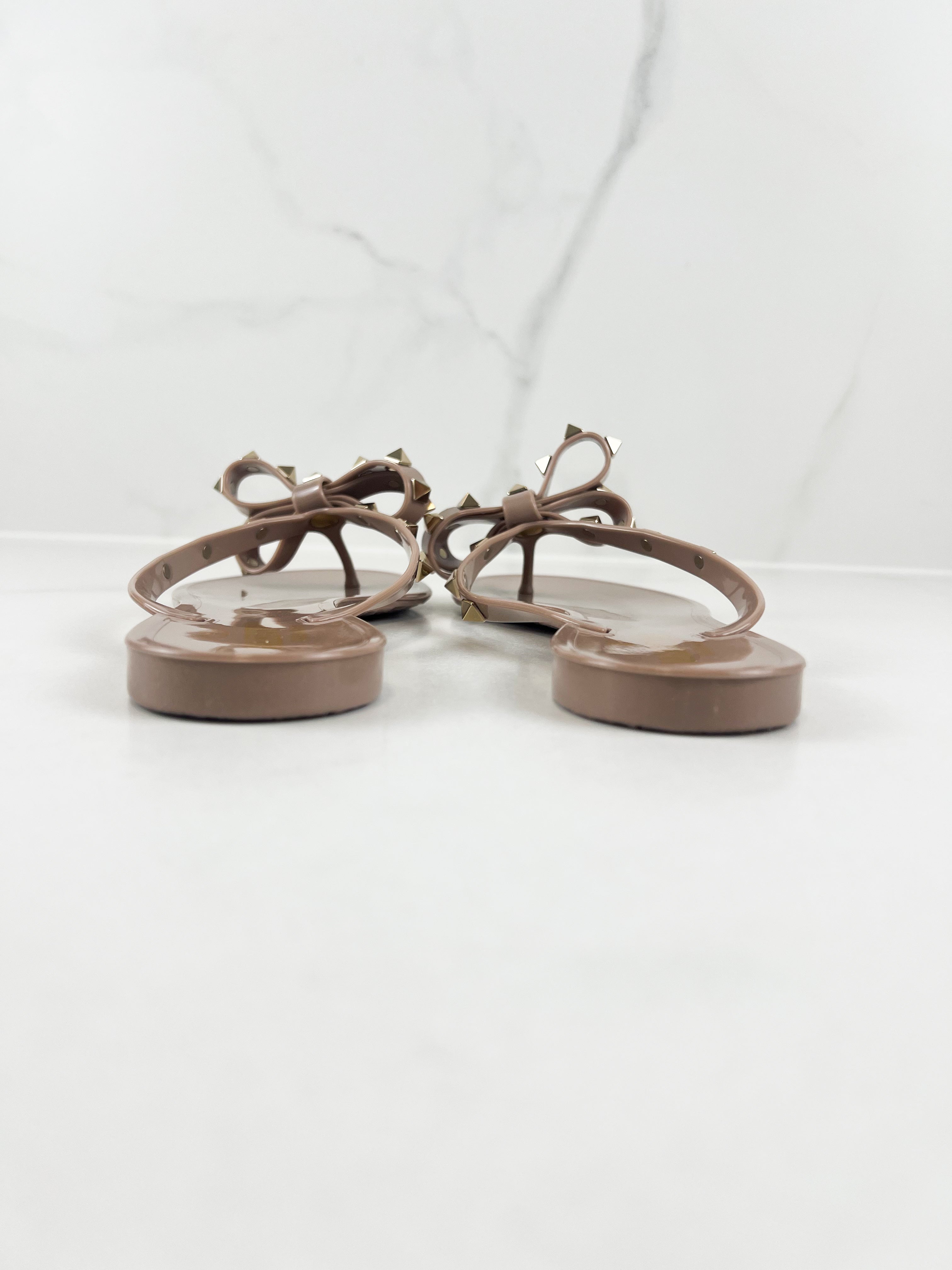 Valentino Jelly Rockstud Thong Size 38