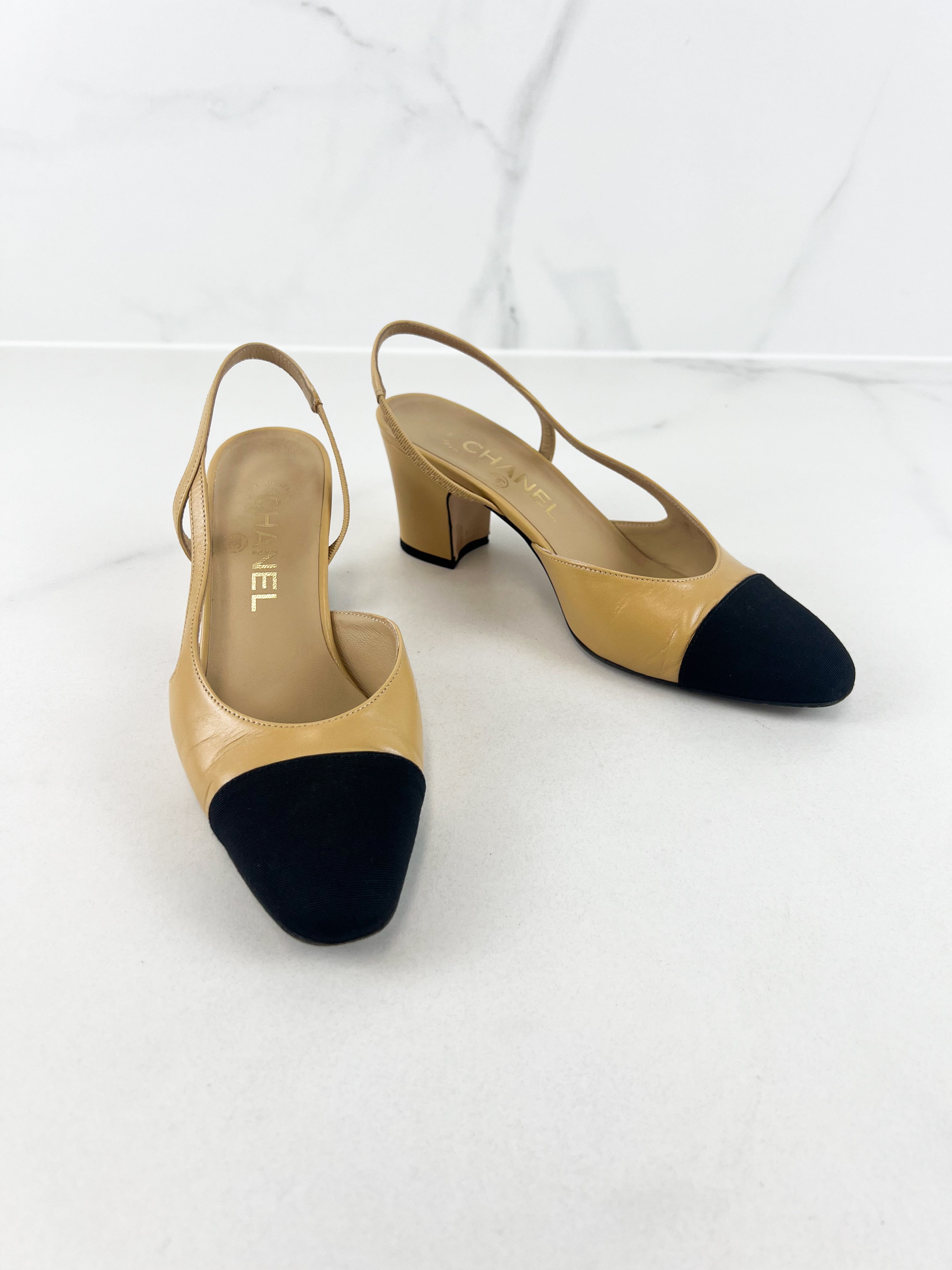 Chanel Goatskin Slingback Size 36C