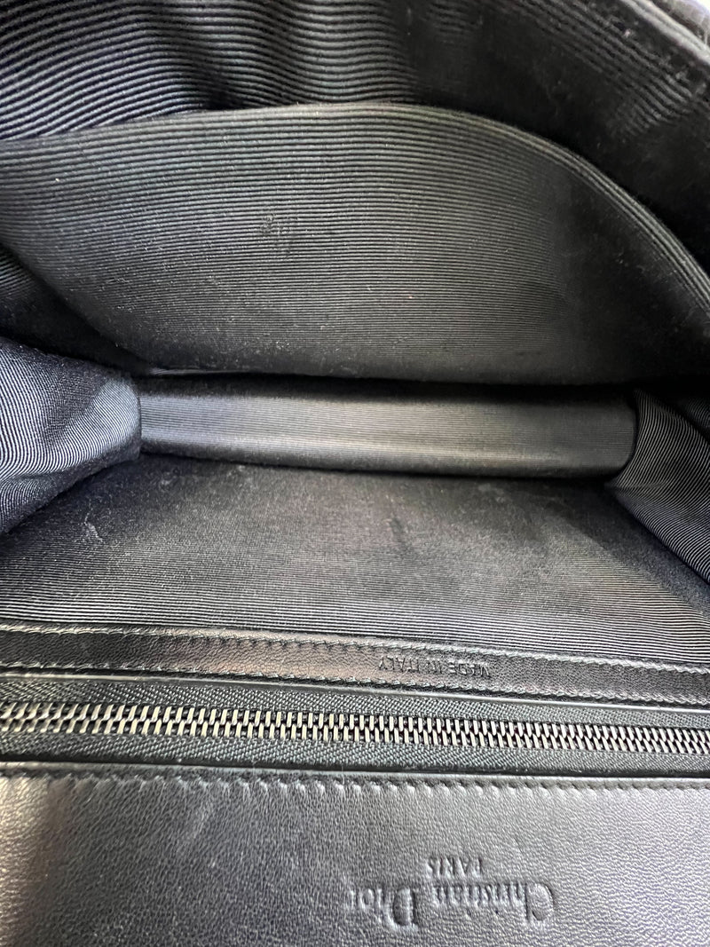 Christian Dior Medium Black Leather Diorama Shoulder Bag