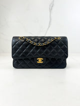 Chanel CC Medium Caviar Black Classic Double Flap Shoulder Bag