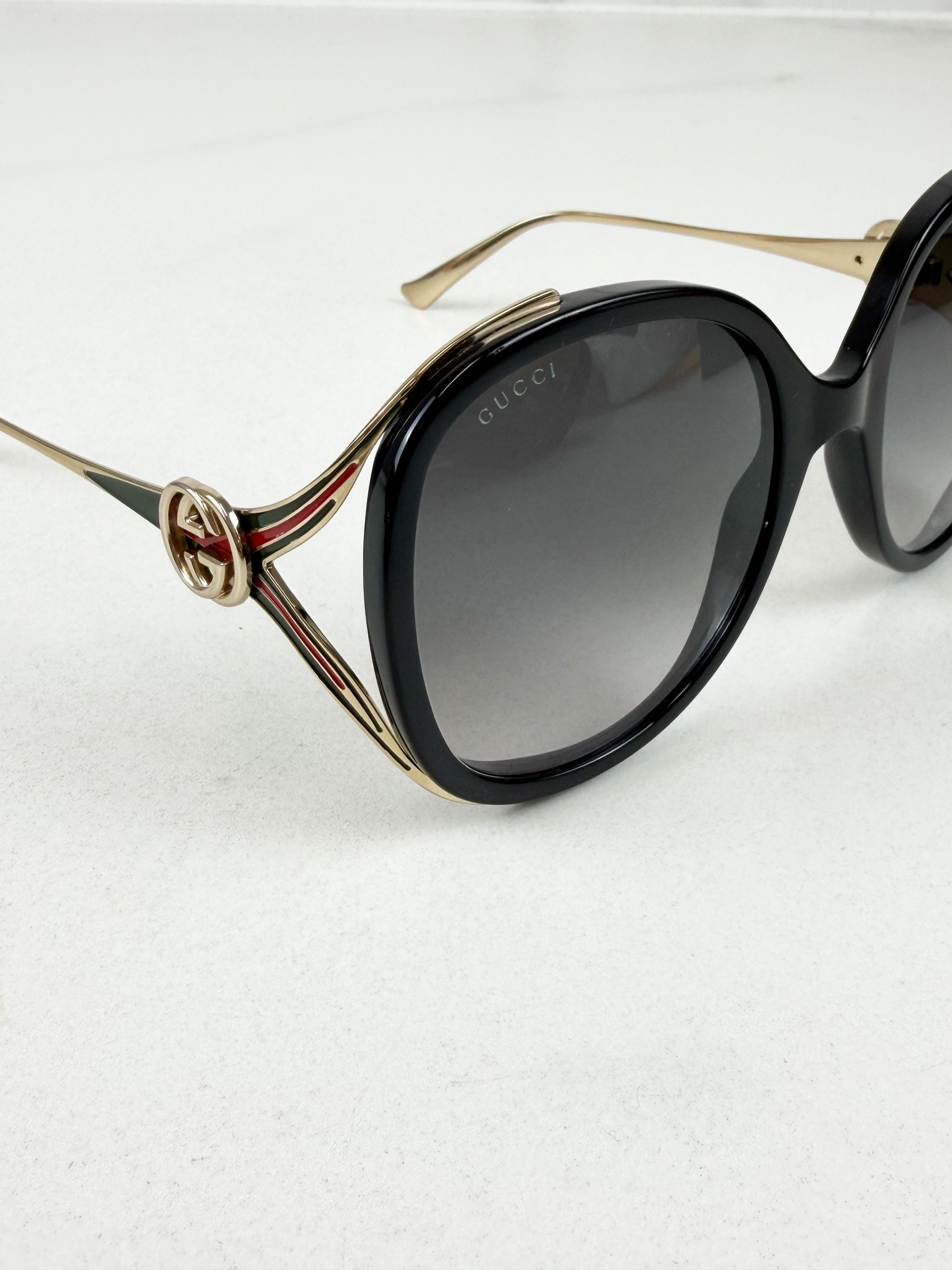 Gucci GG Logo Black Sunglasses GG0226S