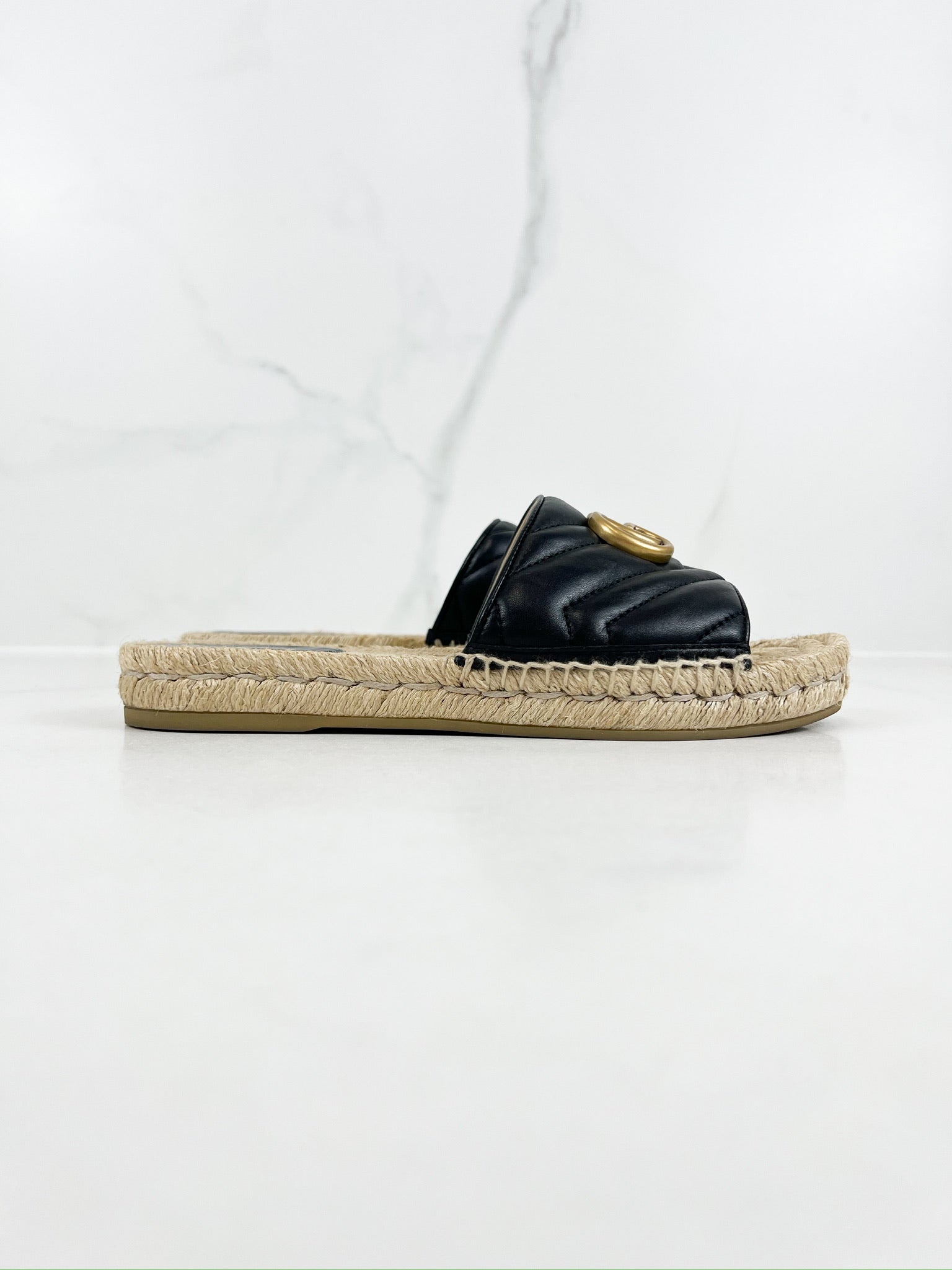 Gucci GG Marmont Canvas Espadrille Sandal