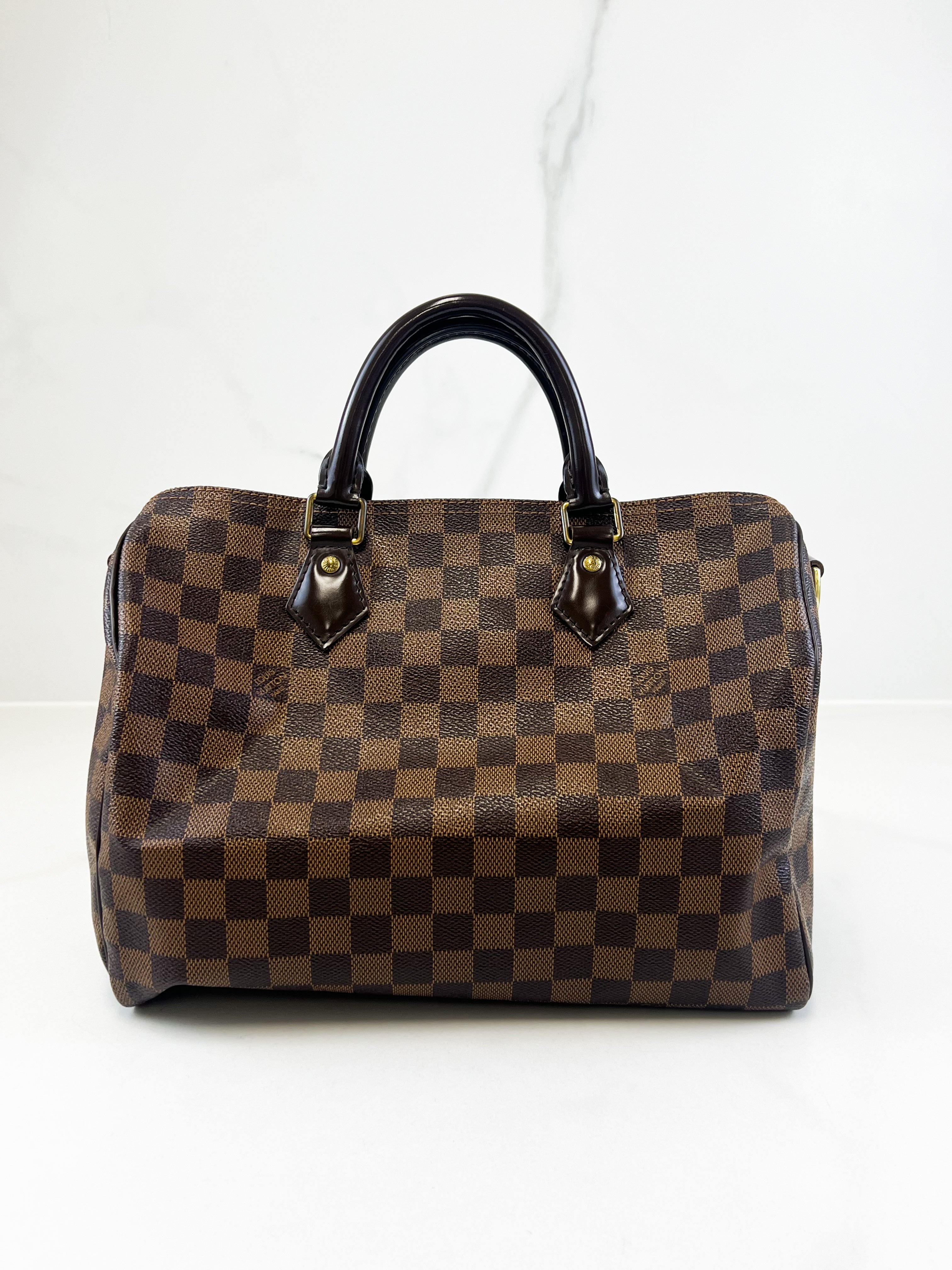 Louis Vuitton Speedy 30 Bandoulière Damier Ebene Canvas