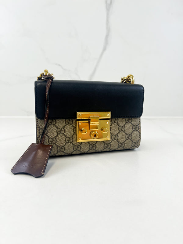 Gucci GG Supreme Small Padlock Shoulder Bag