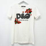 Dolce & Gabbana Love Logo White T-Shirt Size 40