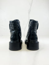 Chanel Quilted Combat Boot Size 39