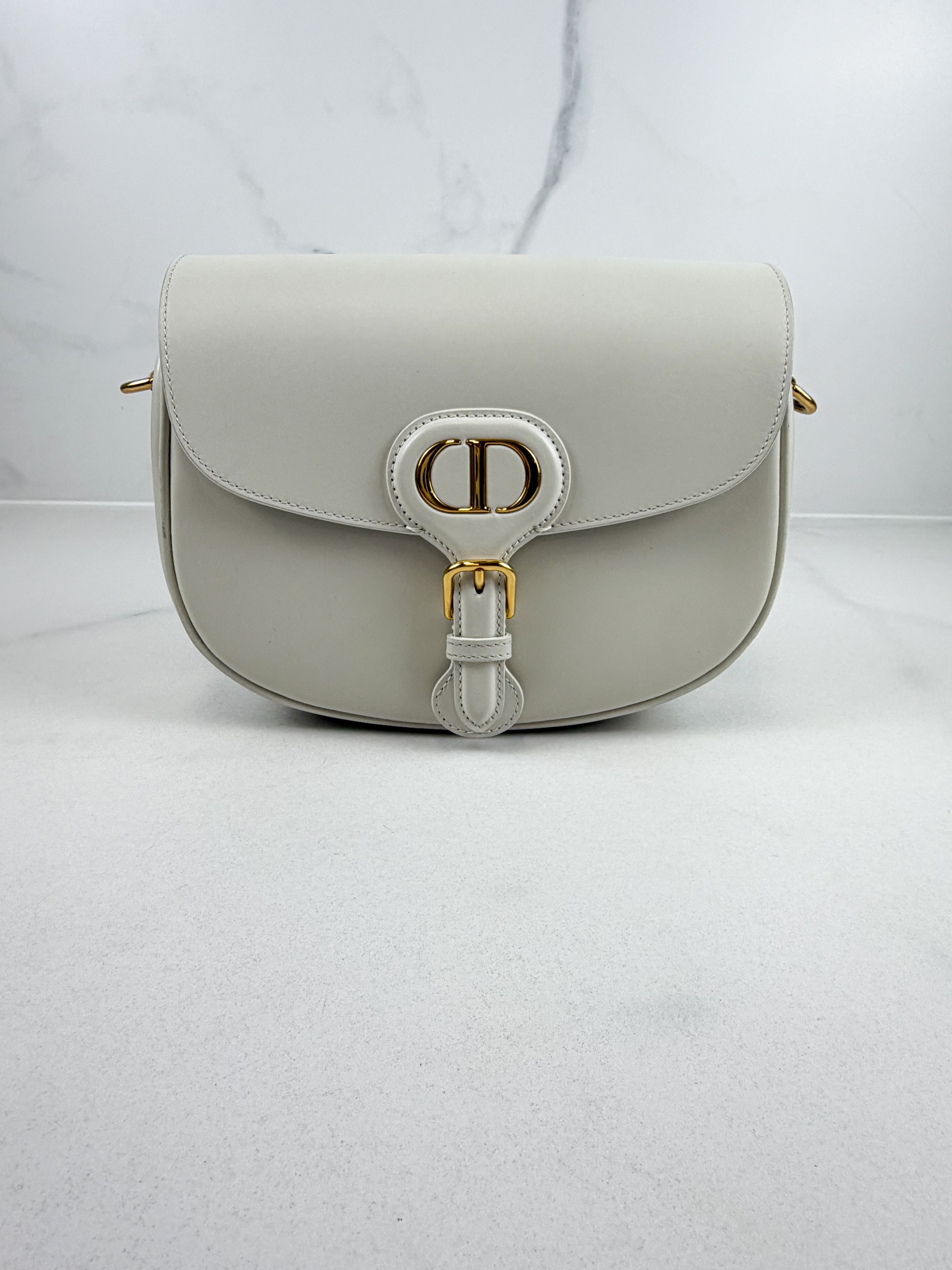 Christian Dior Bobby Medium Shoulder Bag in White