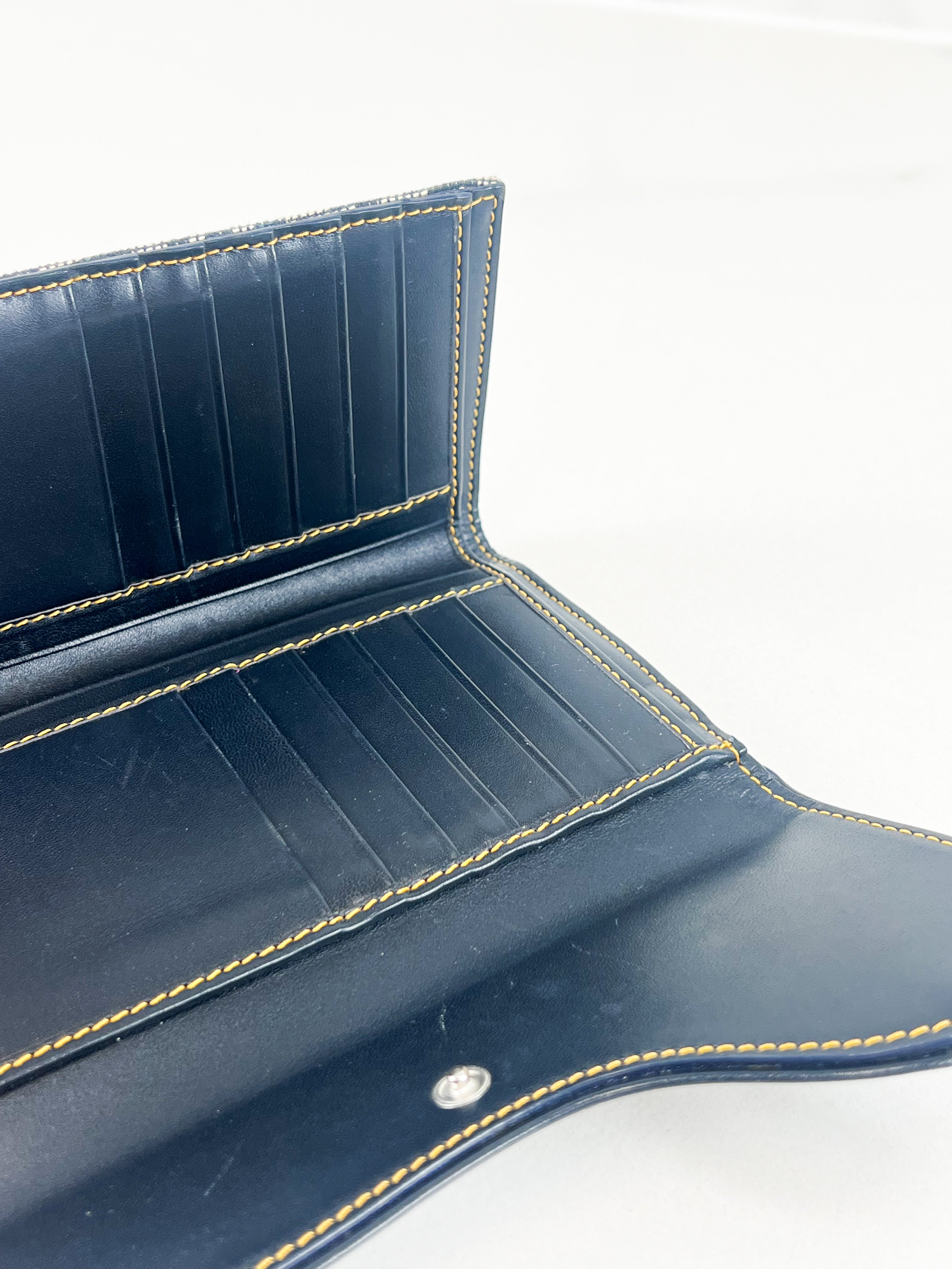 Christian Dior Saddle Trotter Wallet Purse Canvas