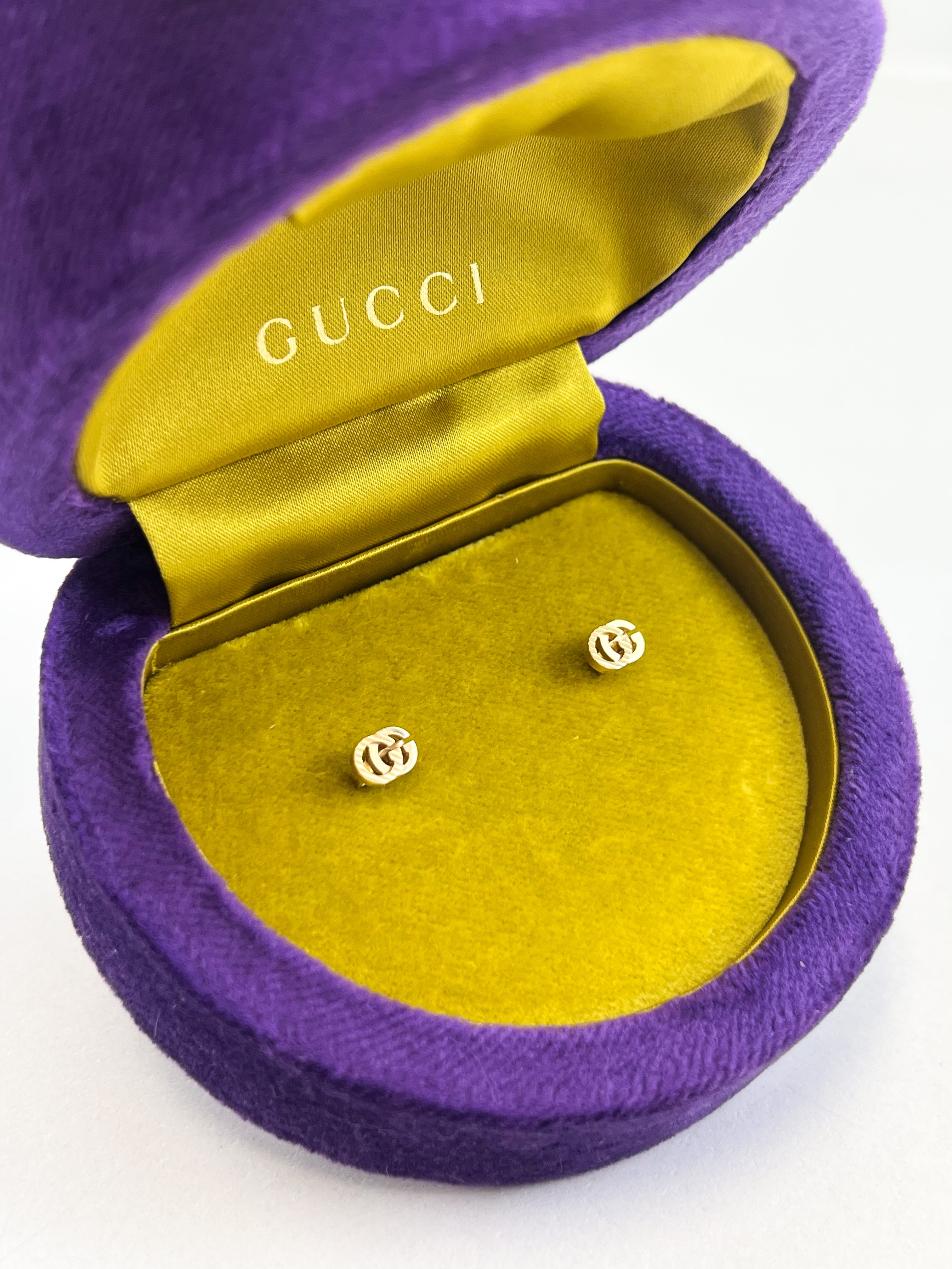 Gucci 18Karat Double G Gold Earrings