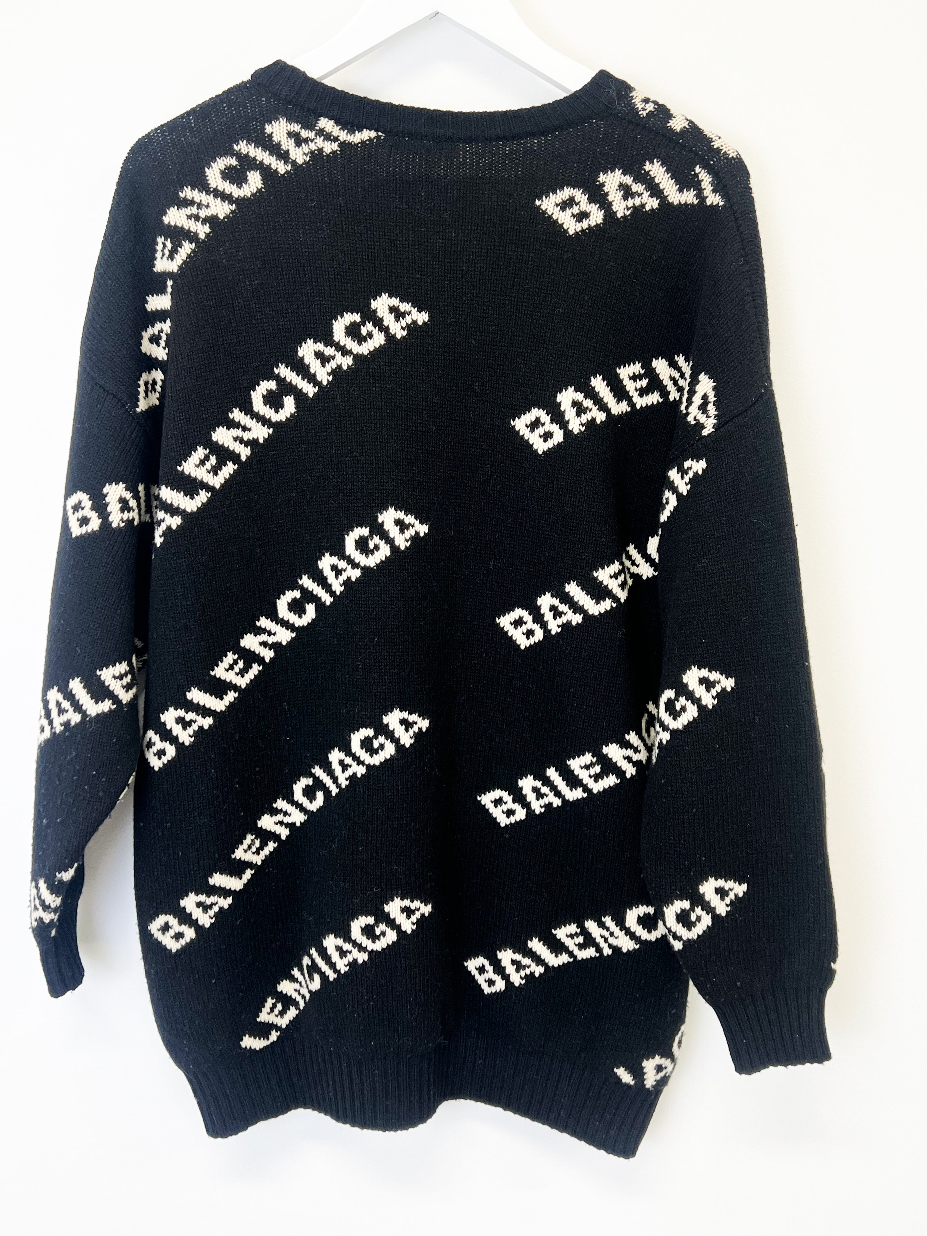 Balenciaga All Over Long Jumper Size Small