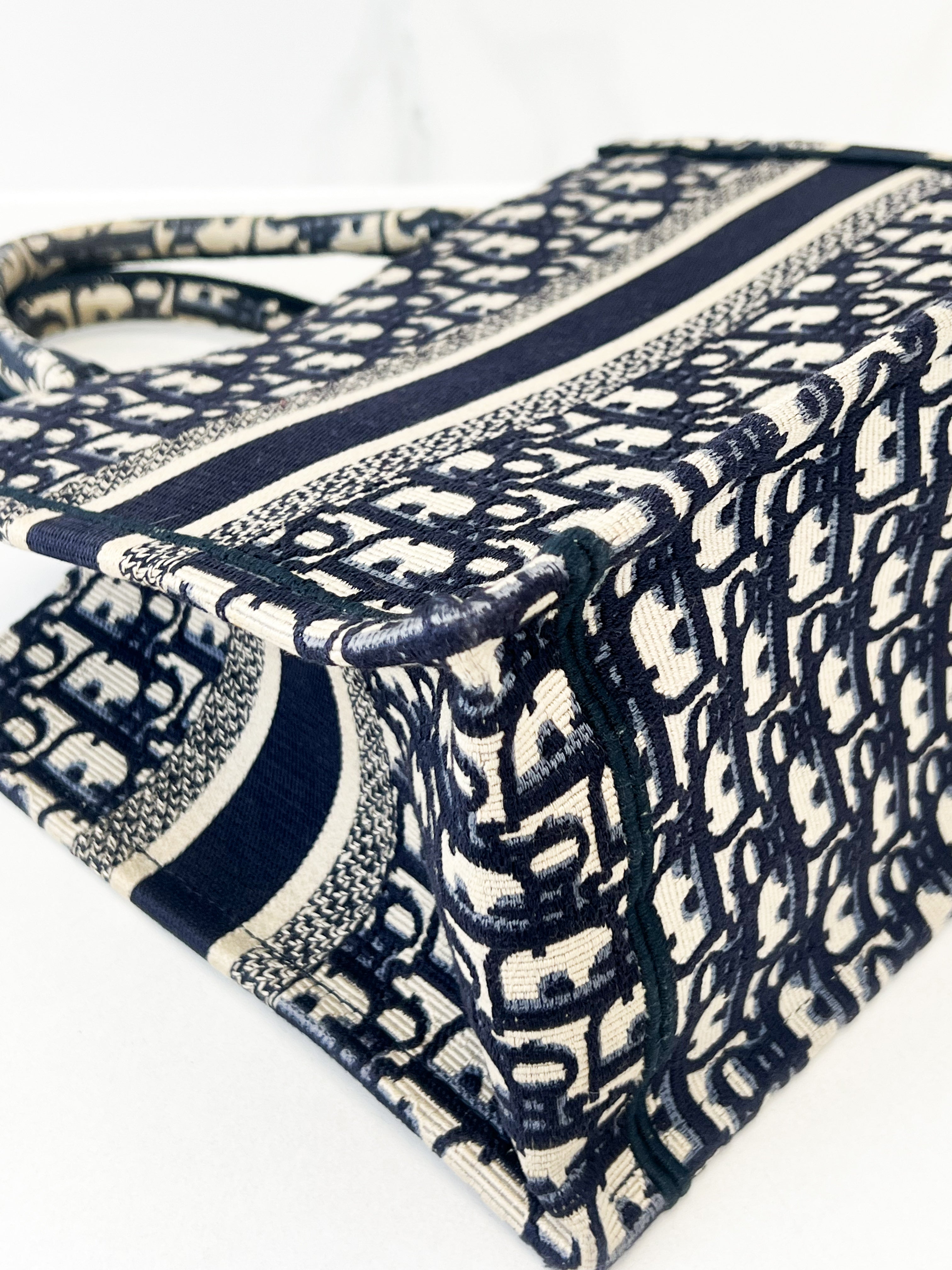 Christian Dior Small Blue Oblique Book Tote