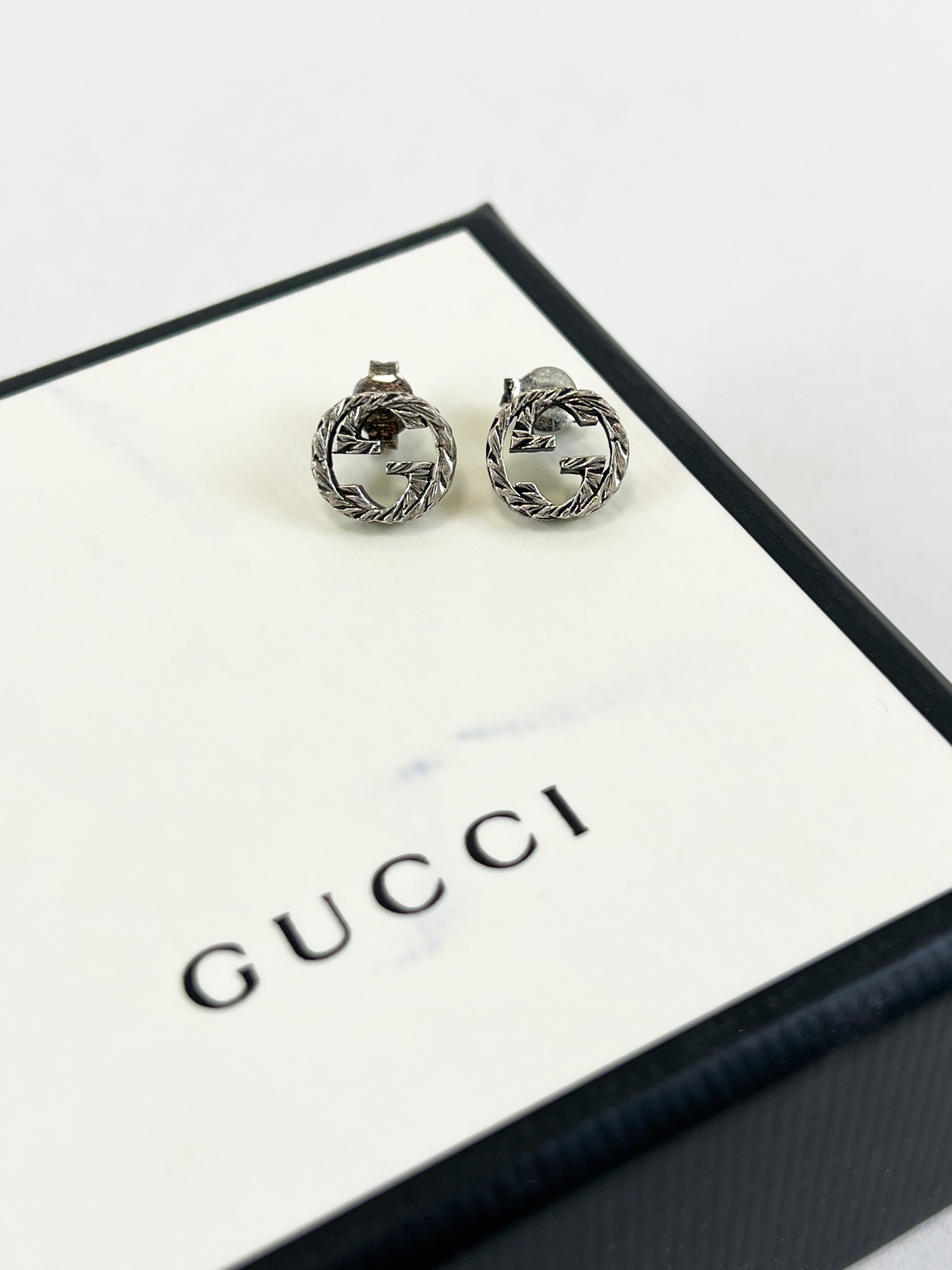 Gucci Double G Silver Earrings