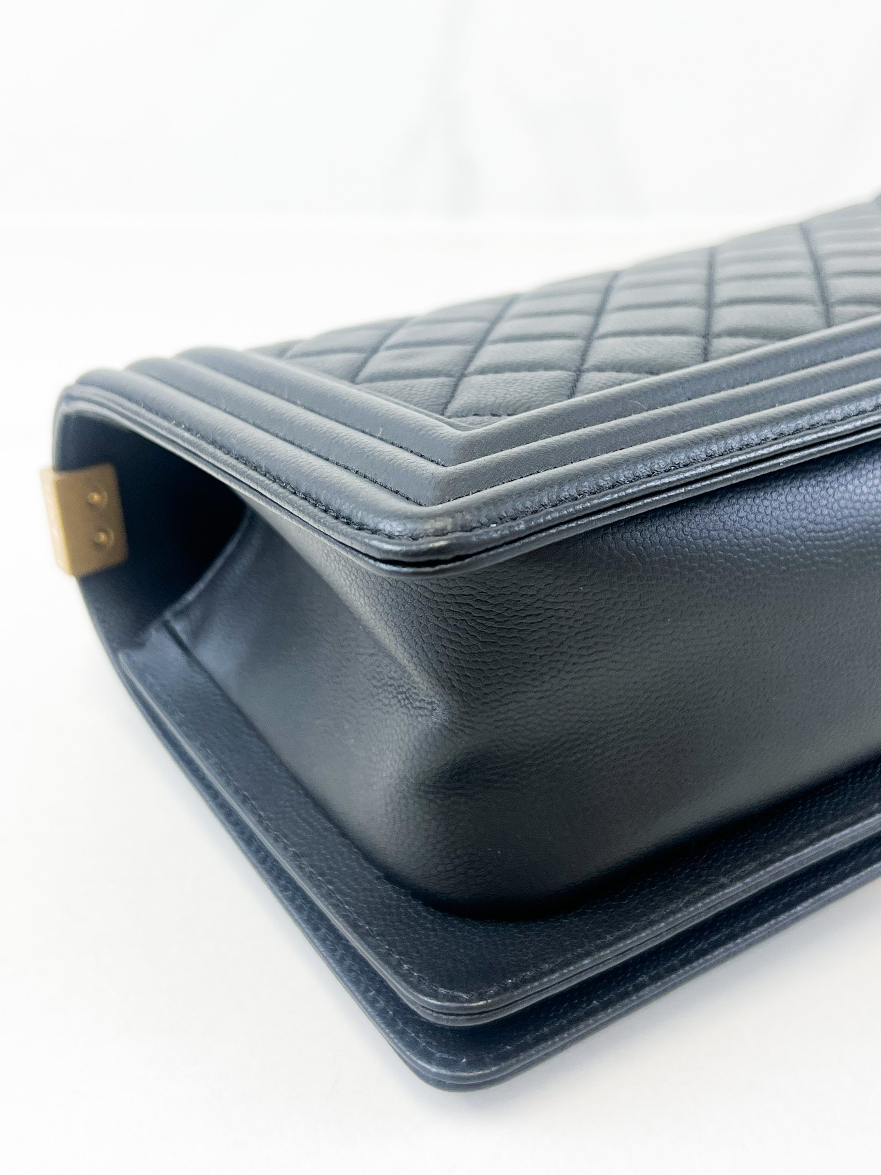 Chanel Black Old Medium Caviar Boy Bag GHW