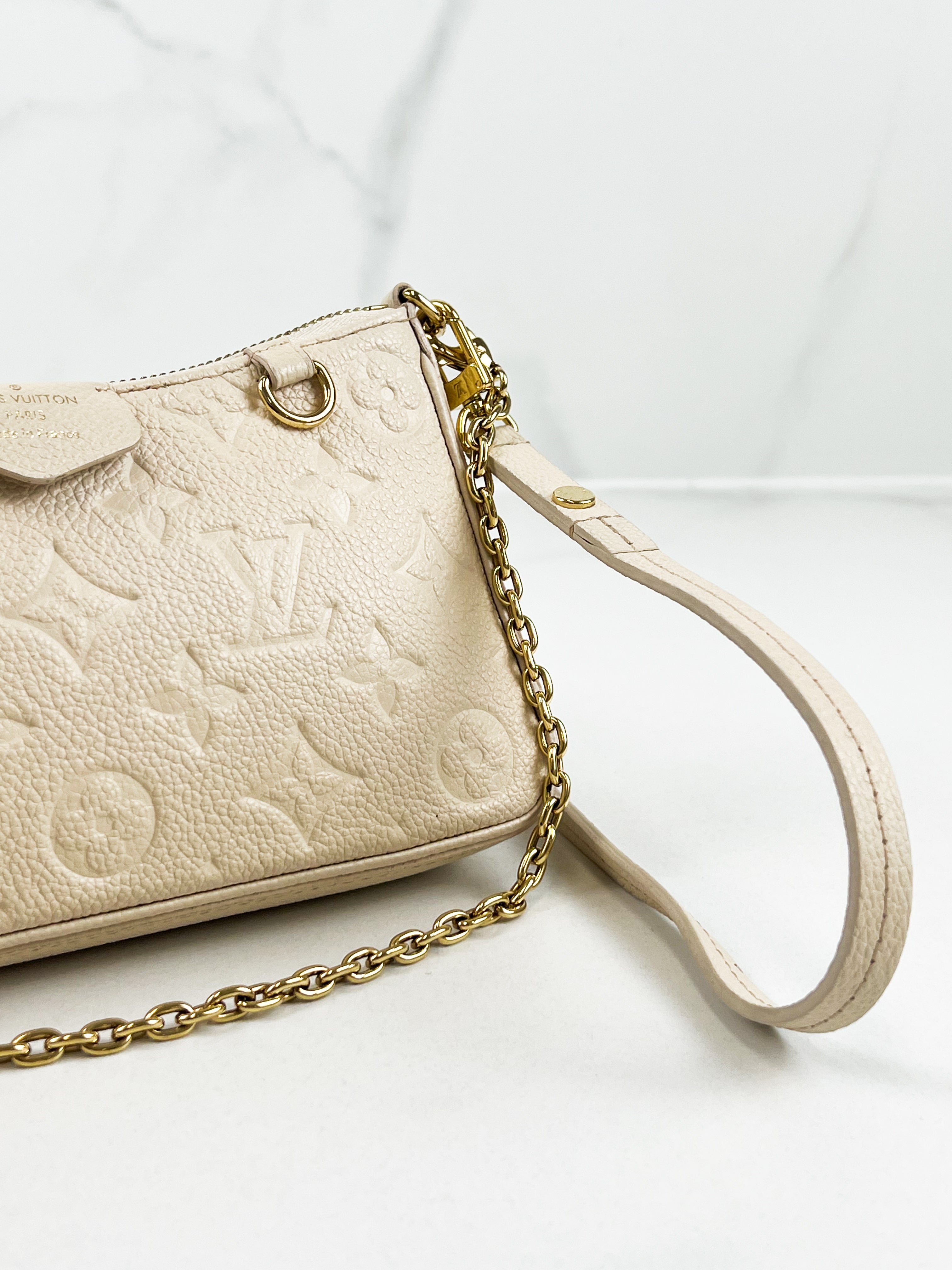 Louis Vuitton Cream Easy Pouch On Strap